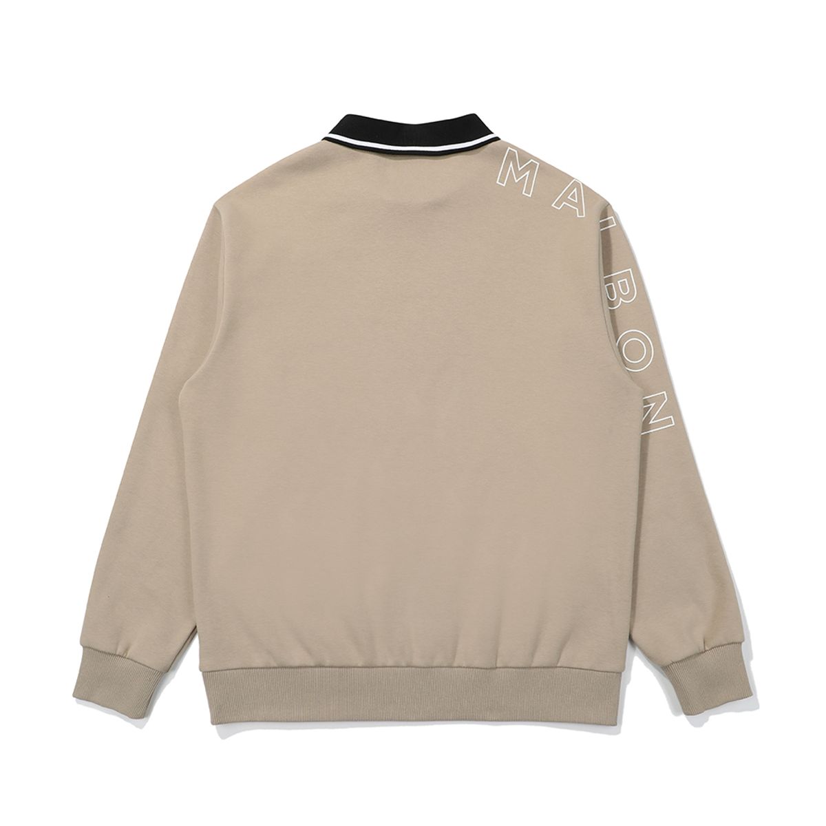 말본 골프(MALBON GOLF) 말본 스크립트 기모 맨투맨 GREYISH BEIGE (MAN)