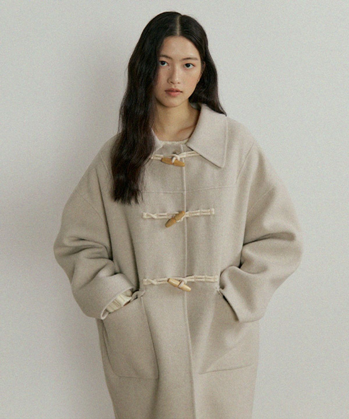 링서울(LINGSEOUL) handmade wool duffle coat-oatmeal