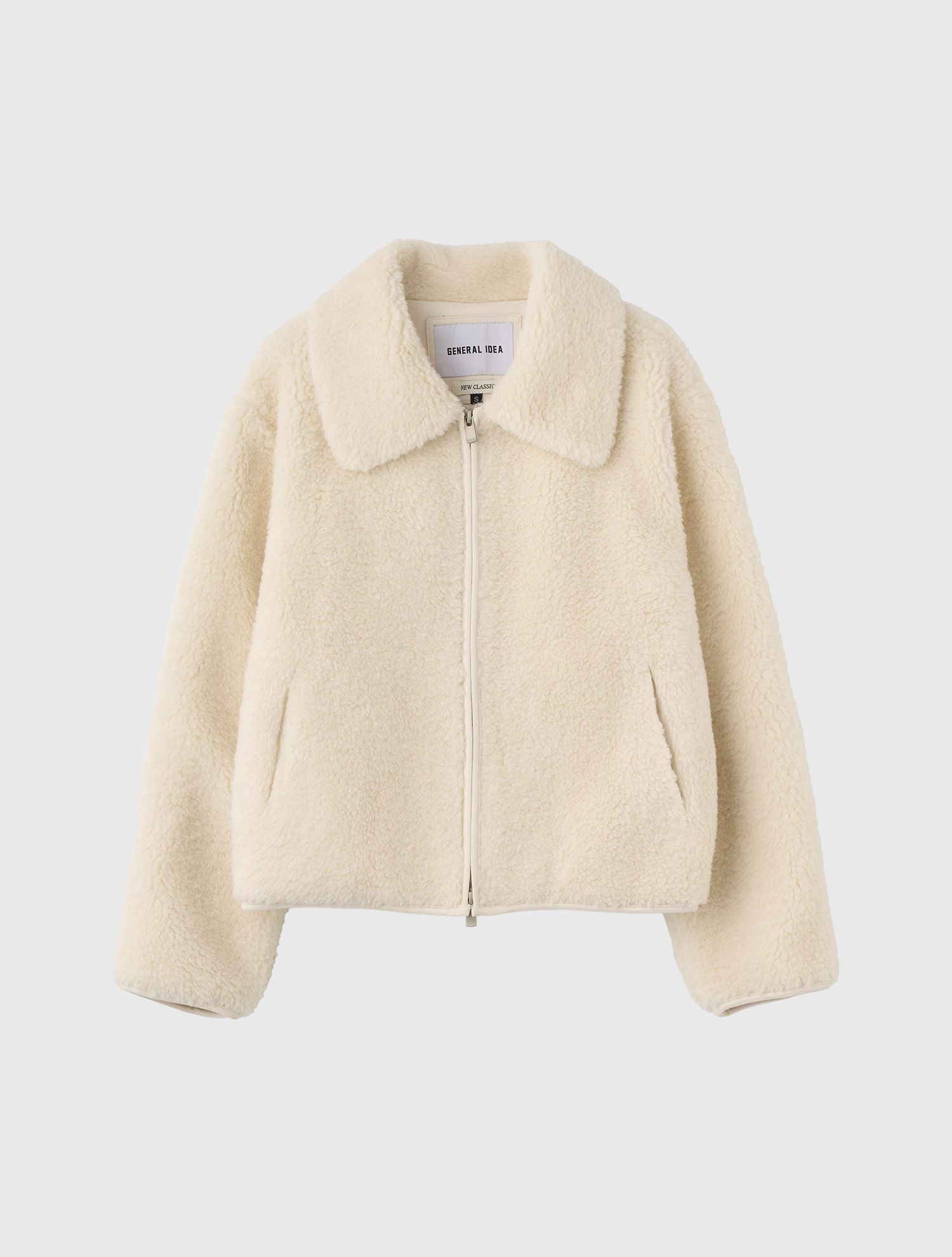 MUSINSA公式 | GENERAL IDEA Two-way zipper buckle fur jacket [IVORY
