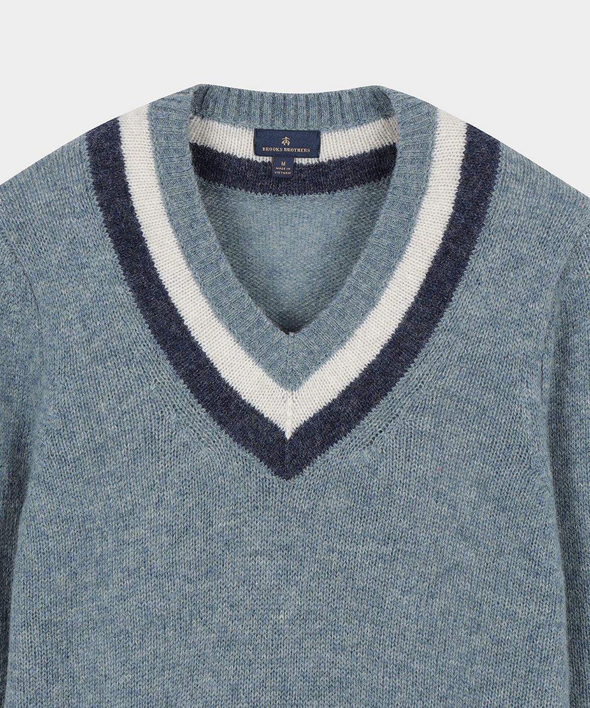 브룩스 브라더스(BROOKS BROTHERS) 테니스 V넥 스웨터 (블루) (BBWNMF4523MEF)
