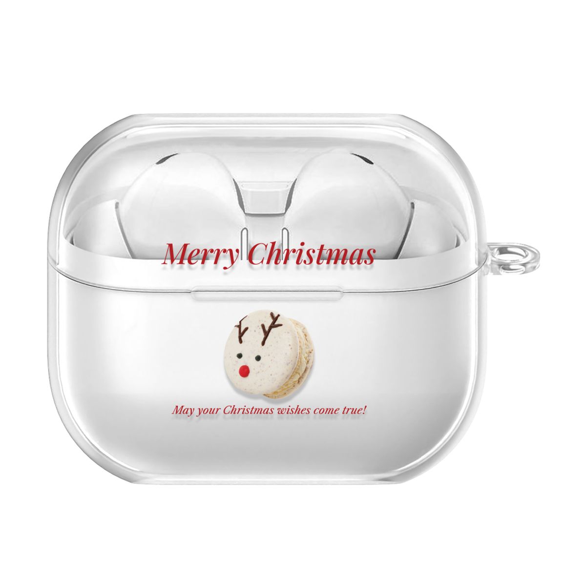 어라운드집(AROUND.ZIP) 메리윈터 디자인 에어팟 버즈 투명 하드 케이스 4/3/2/1/세대/프로/갤럭시