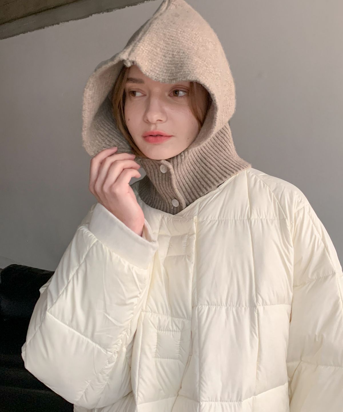 바스카라(VASCARA) 니트 골지 바라클라바 (4colors)
