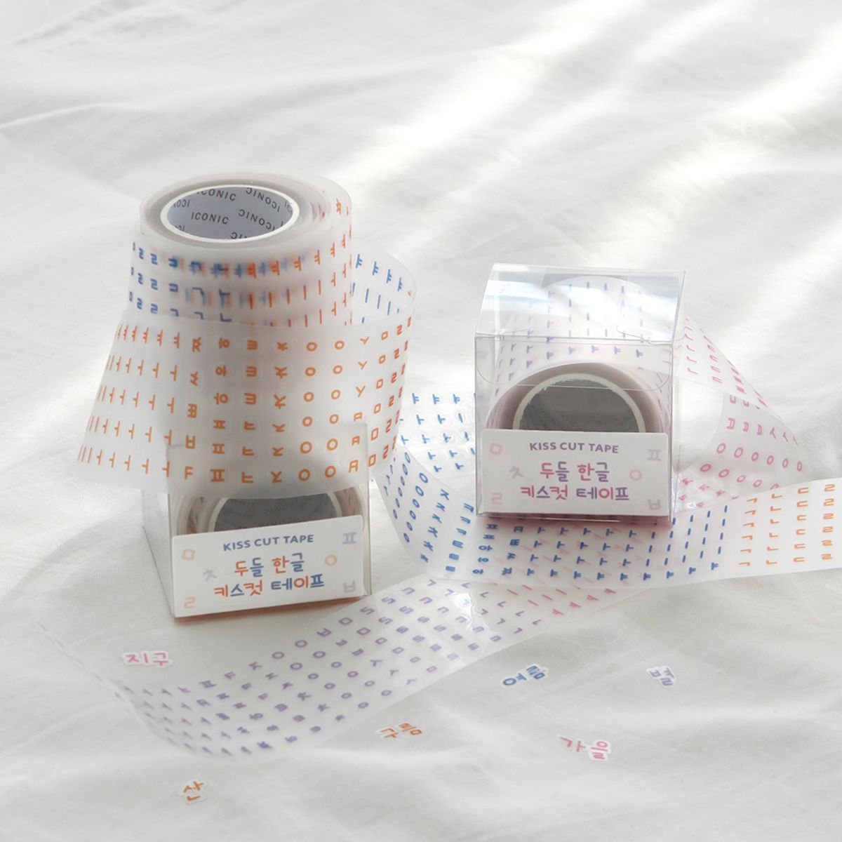 아이코닉(ICONIC) [2PACK] 두들 한글 키스컷 테이프 2종 세트
