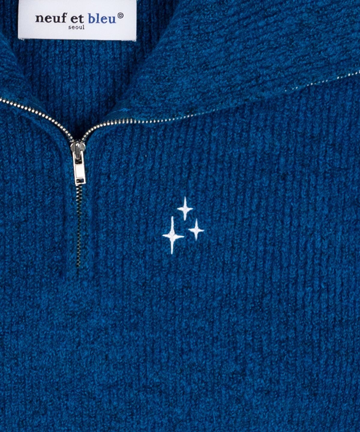 누프에블루(NEUFETBLEU) NEB half zipup knit (blue)