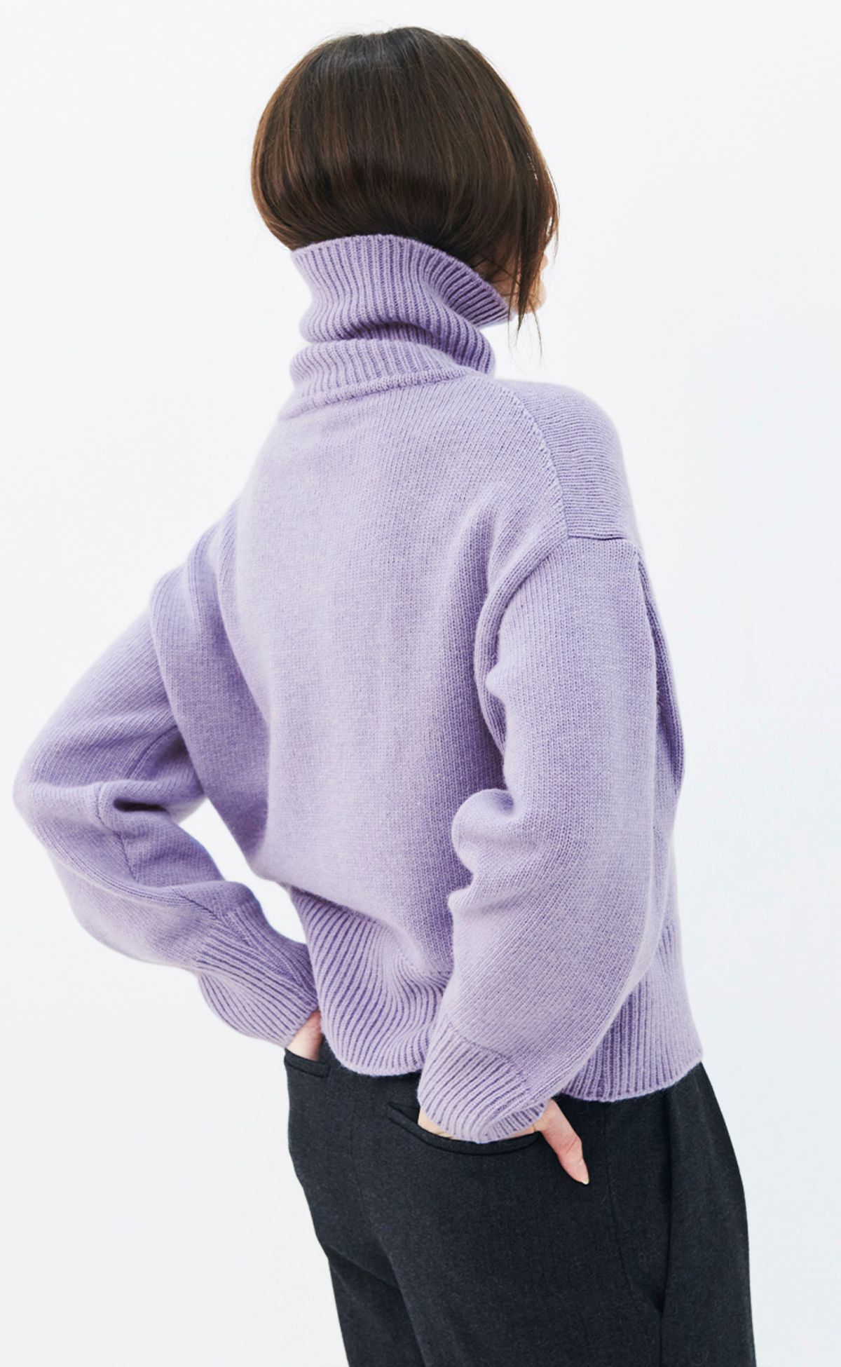 로희어패럴(ROHEE APPAREL) 베이베 알파카 블랜드 터틀넥 /M.퍼플