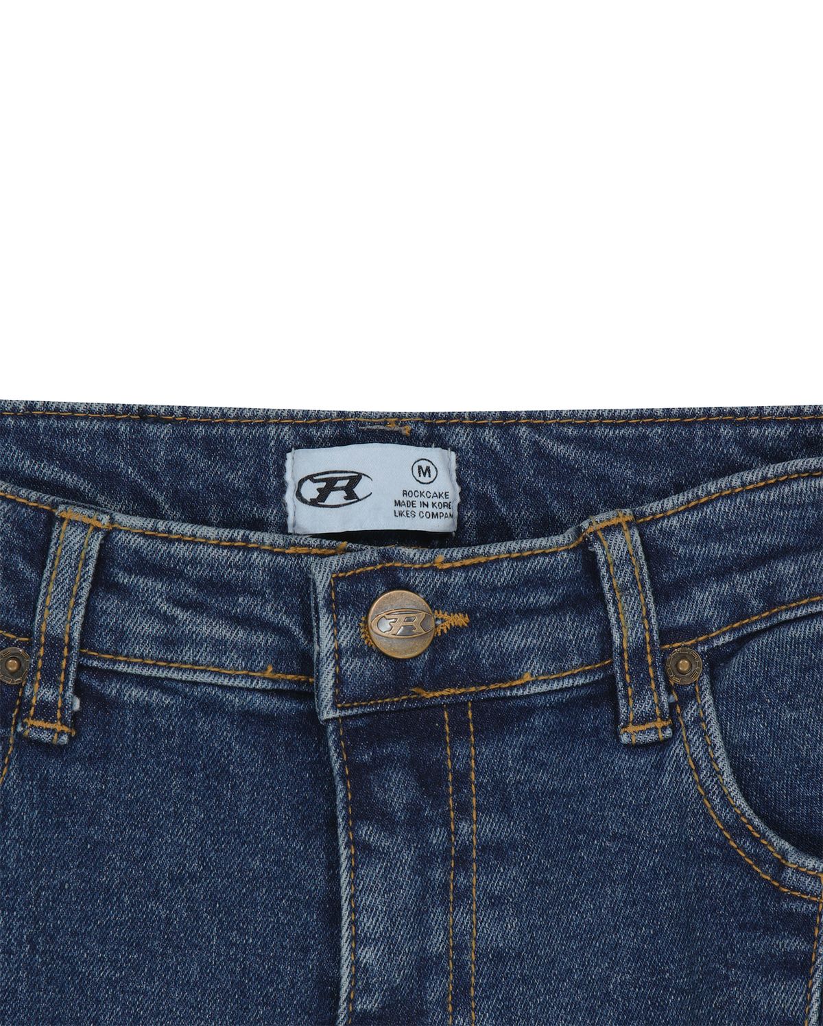 락케이크(ROCKCAKE) Cargo Bootcut Jeans - Deep Blue