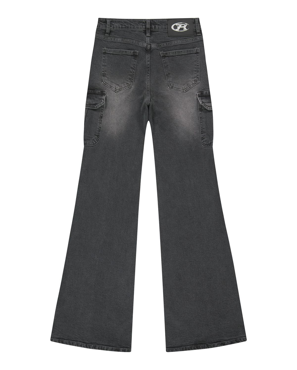 락케이크(ROCKCAKE) Cargo Bootcut Jeans - Black