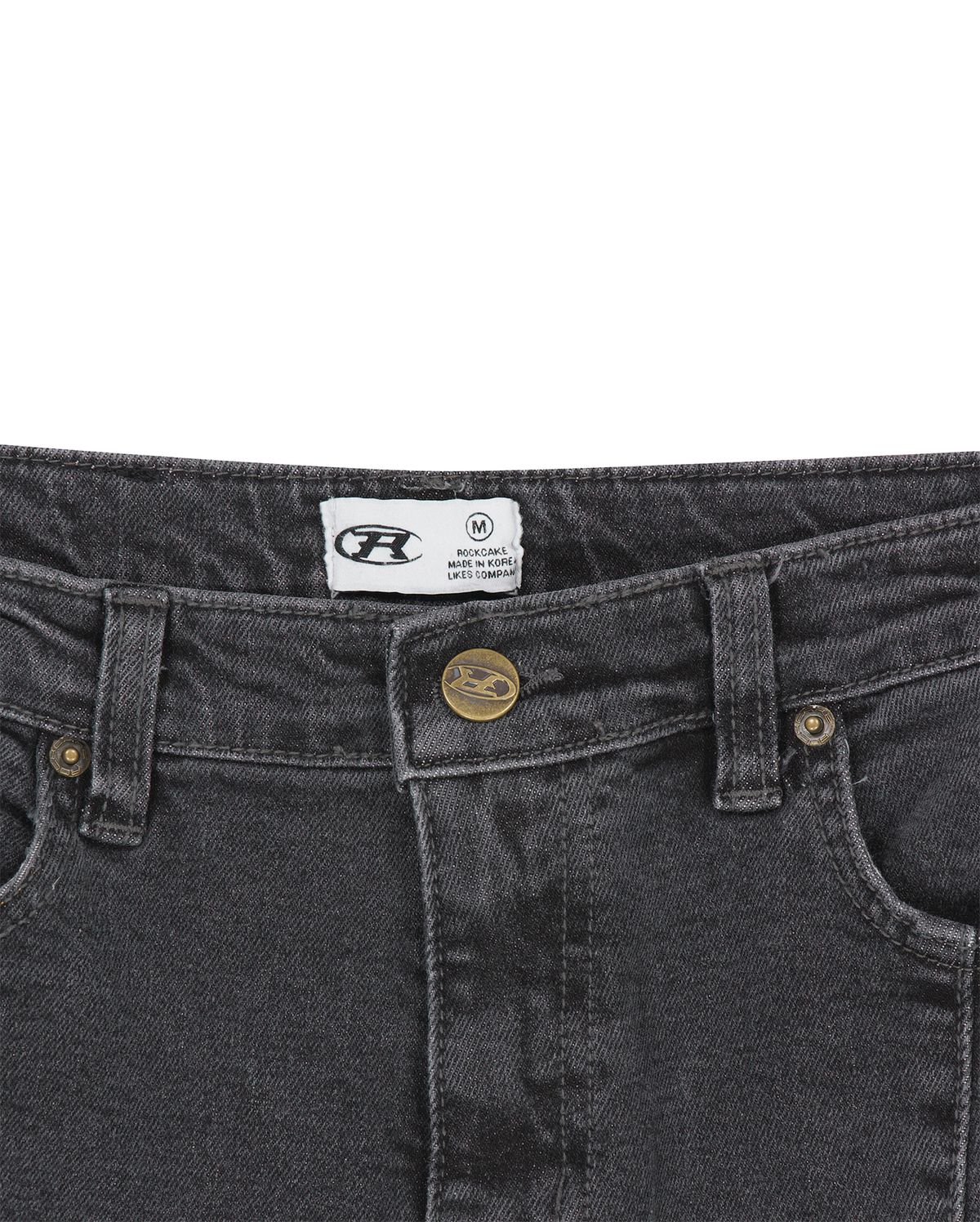 락케이크(ROCKCAKE) Cargo Bootcut Jeans - Black