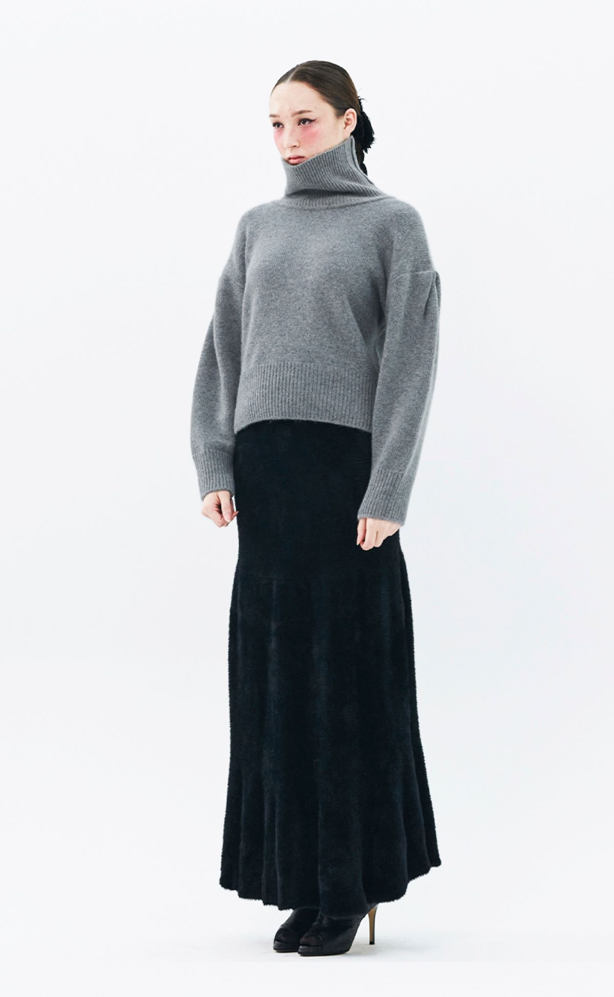 로희어패럴(ROHEE APPAREL) 베이베 알파카 블랜드 터틀넥 / M.그레이