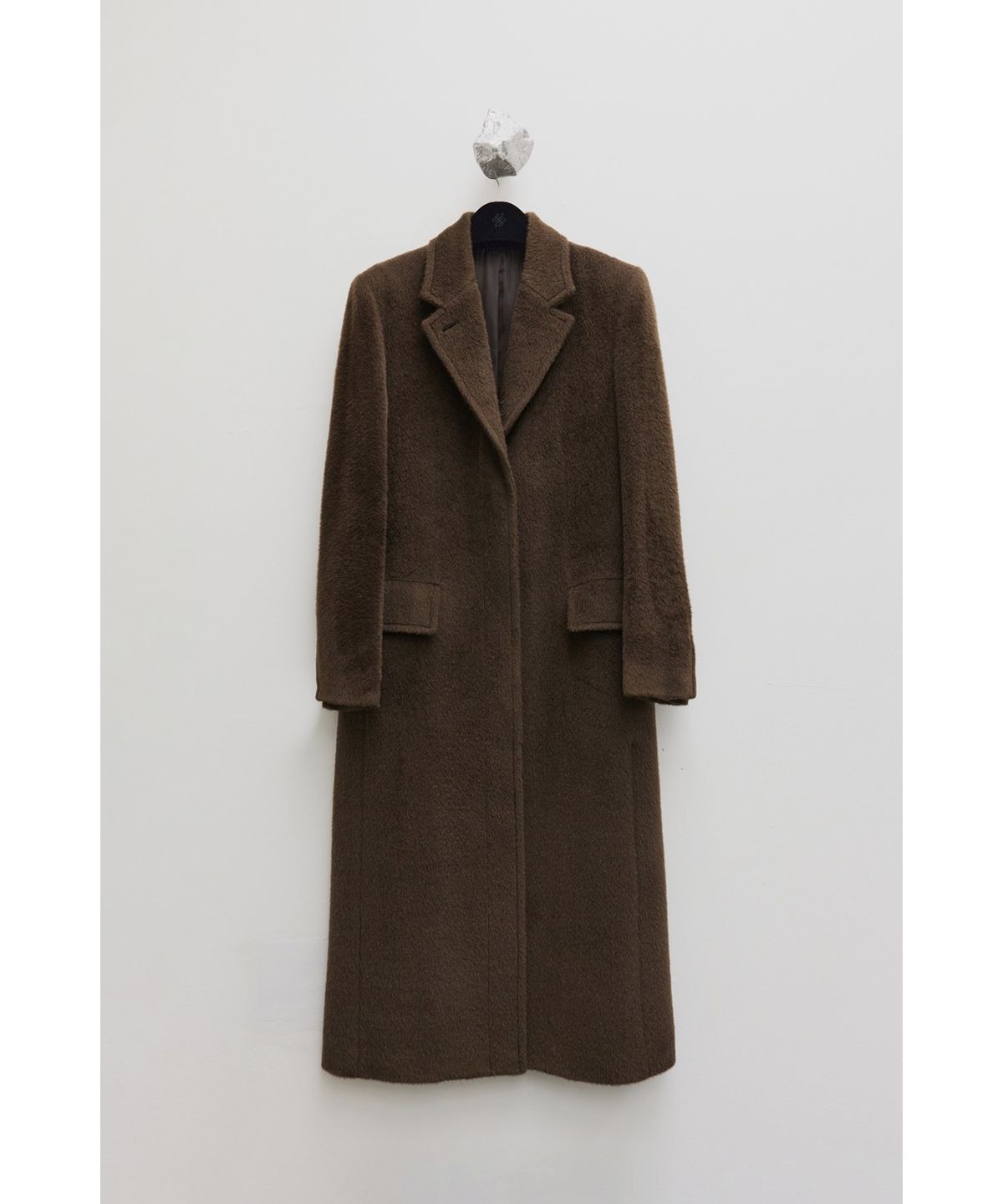 유스(YOUTH) Single Breasted Coat - Dark Brown