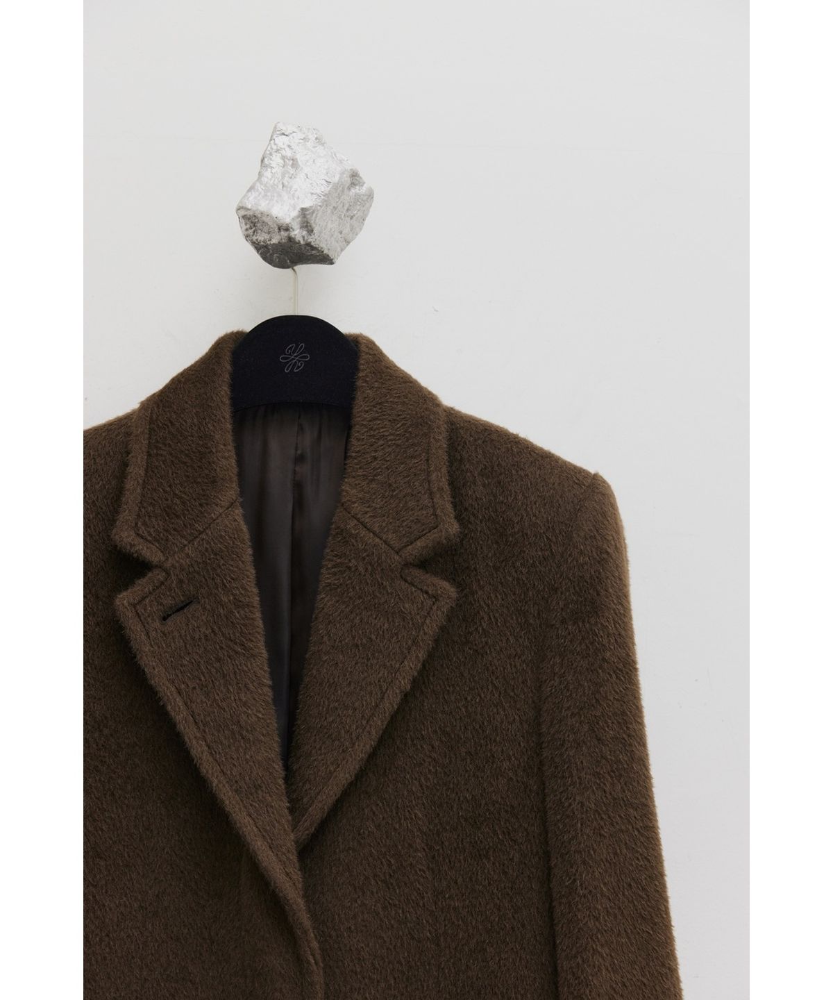 유스(YOUTH) Single Breasted Coat - Dark Brown