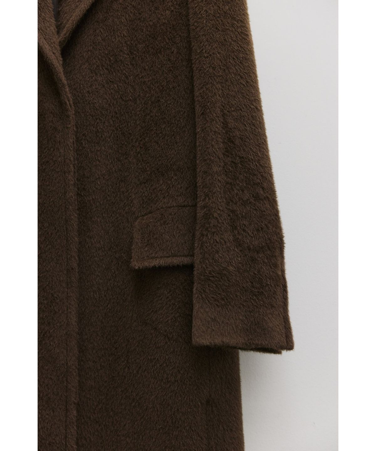 유스(YOUTH) Single Breasted Coat - Dark Brown