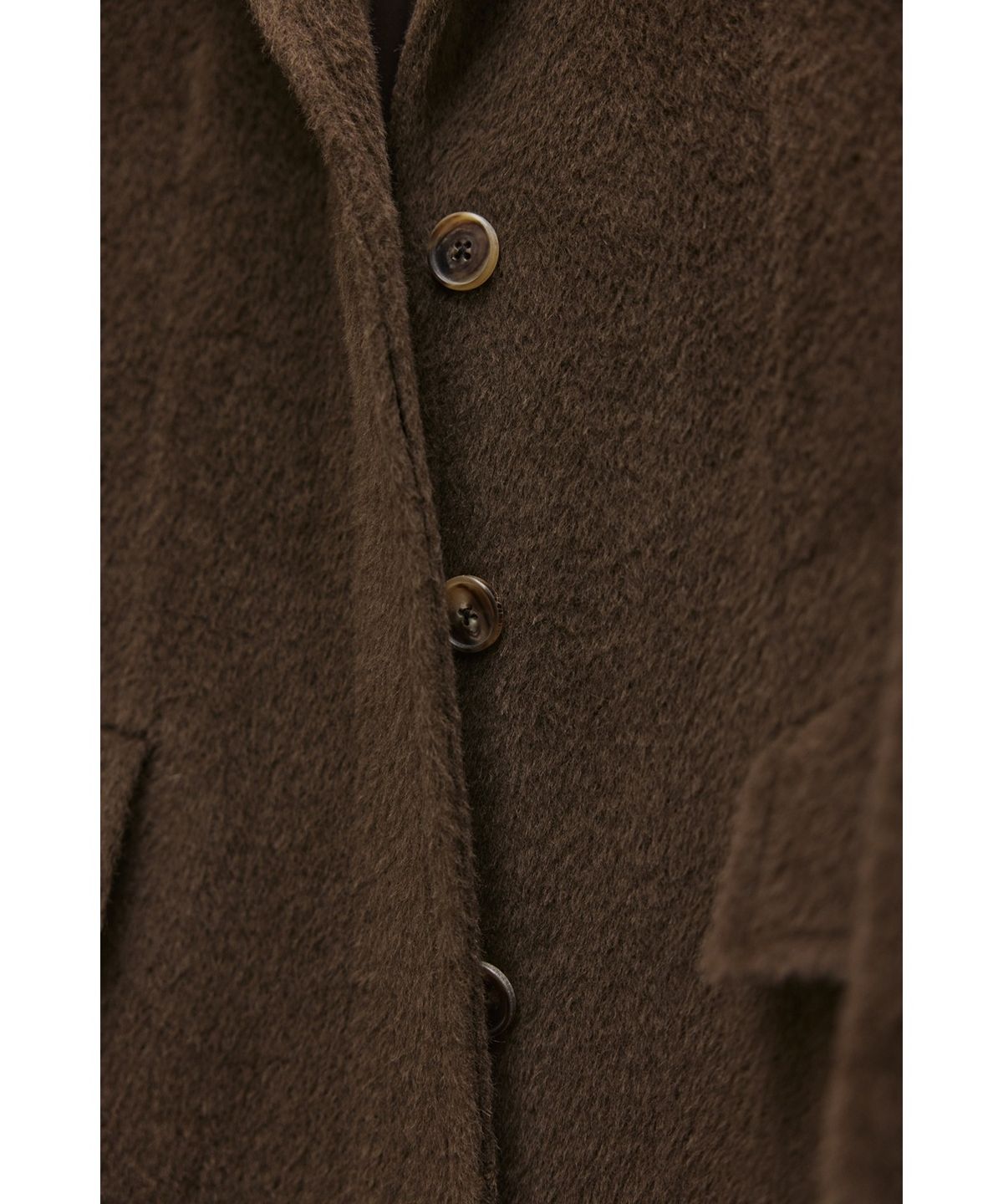 유스(YOUTH) Single Breasted Coat - Dark Brown