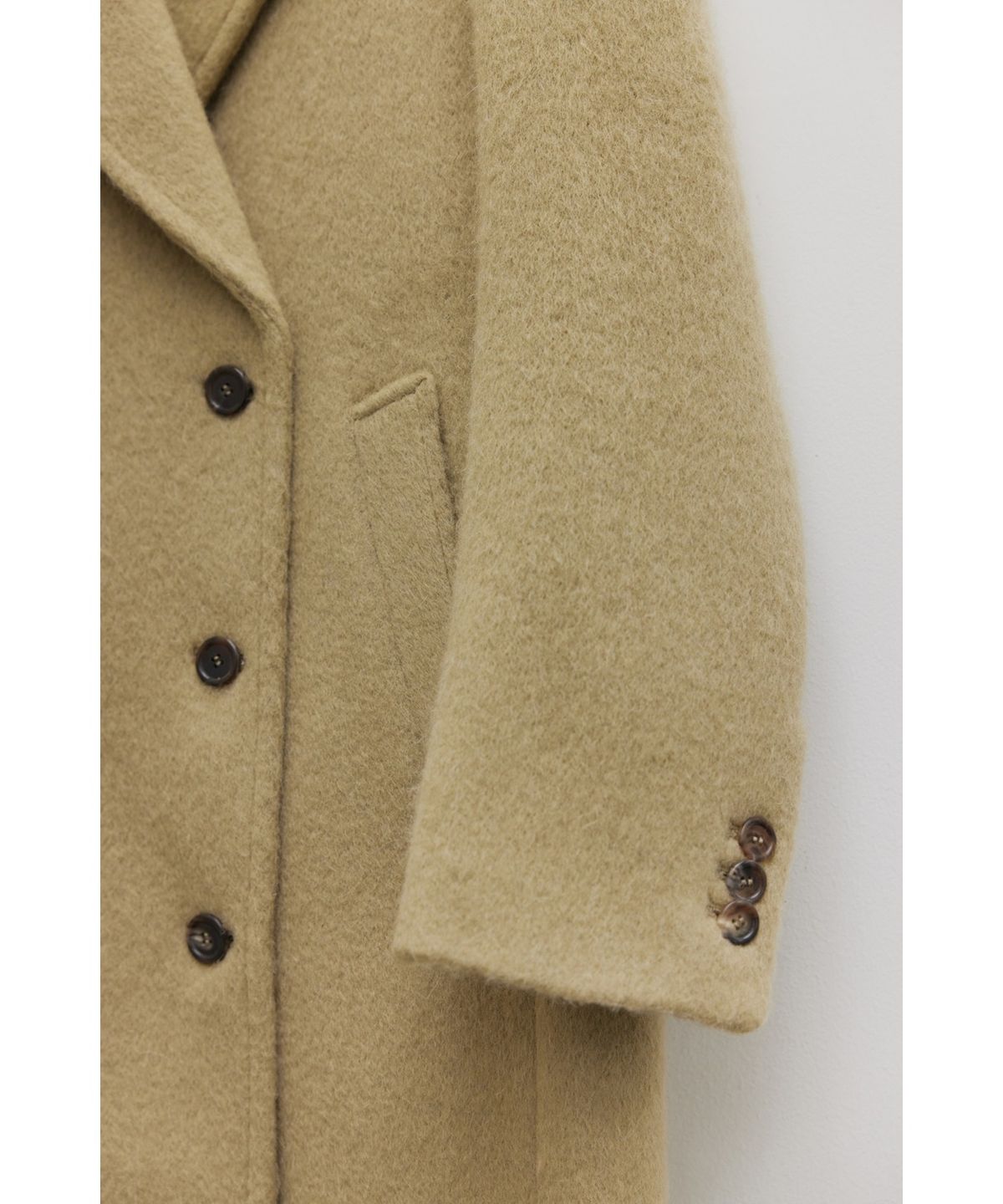 유스(YOUTH) Oversized Double Breasted Coat - Beige
