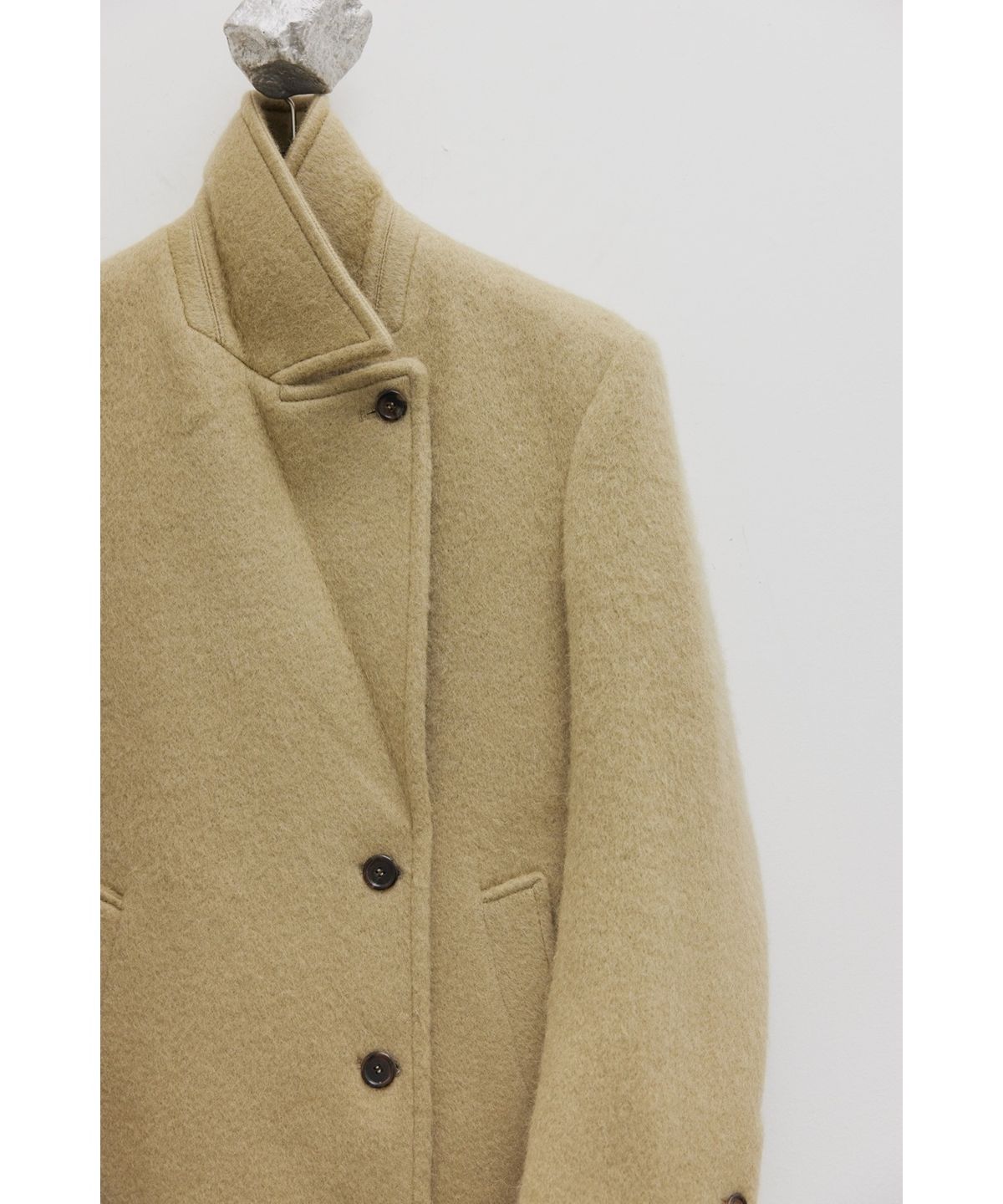 유스(YOUTH) Oversized Double Breasted Coat - Beige