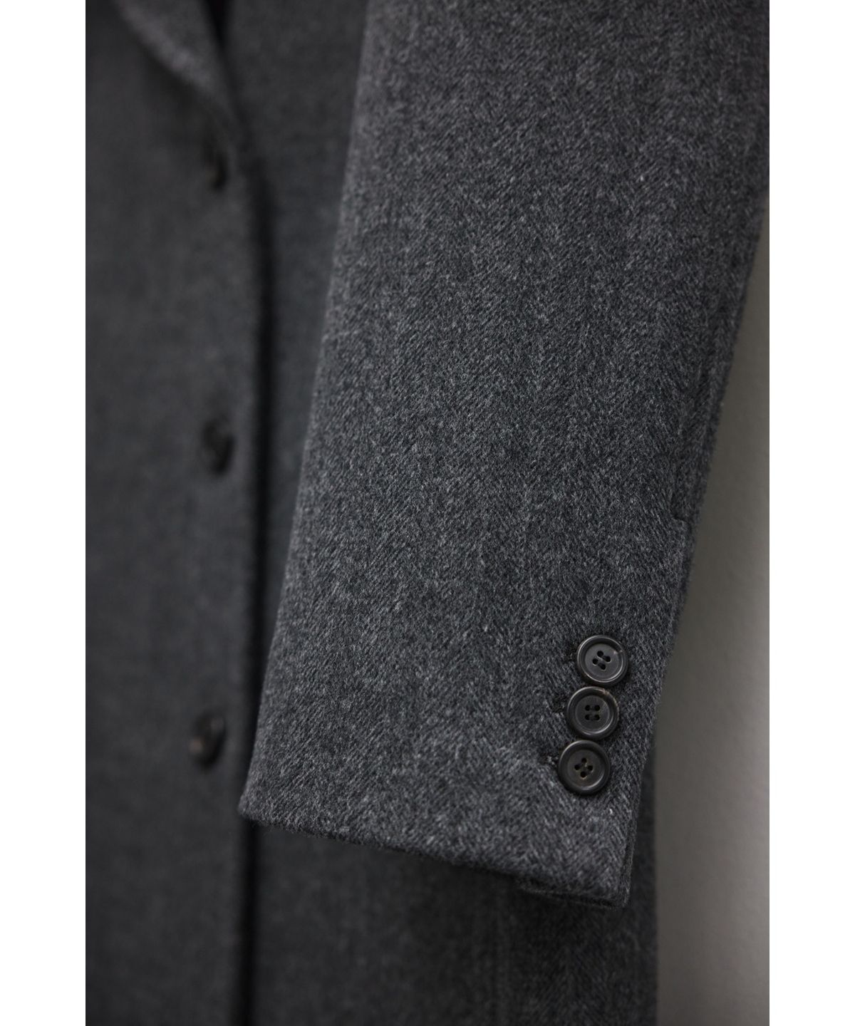 유스(YOUTH) Oversized Double Breasted Coat - Charcoal Grey