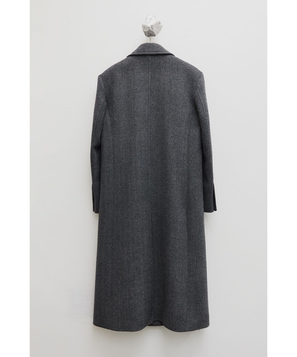 유스(YOUTH) Oversized Double Breasted Coat - Charcoal Grey