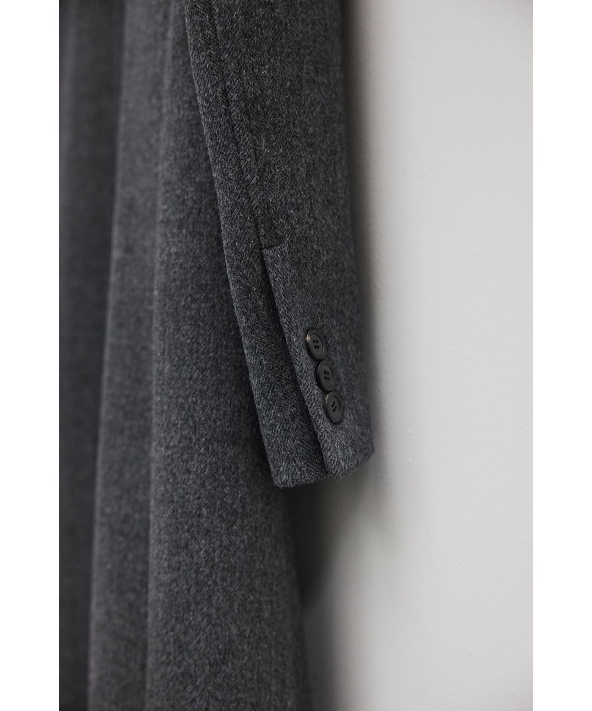 유스(YOUTH) Oversized Double Breasted Coat - Charcoal Grey