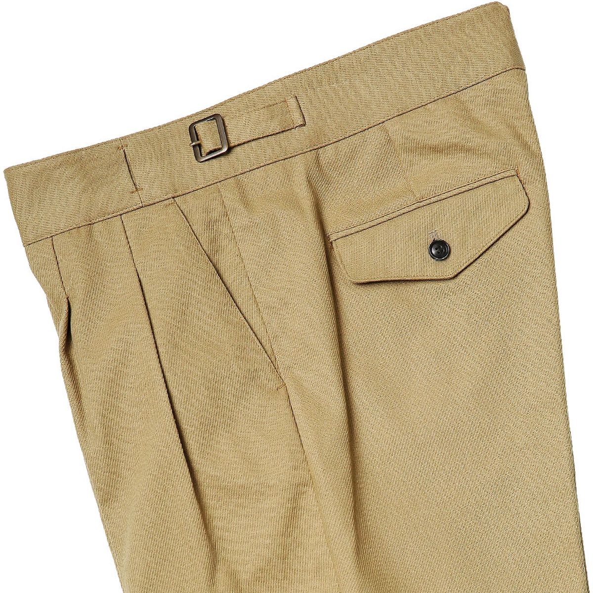 솔티(SORTIE) Cotton Gurkha Trousers (Beige)