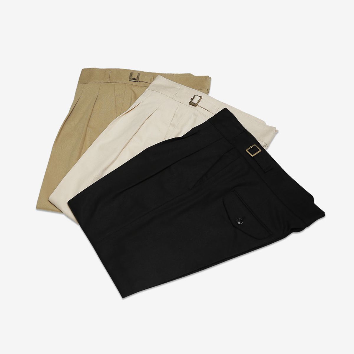솔티(SORTIE) Cotton Gurkha Trousers (Ivory)