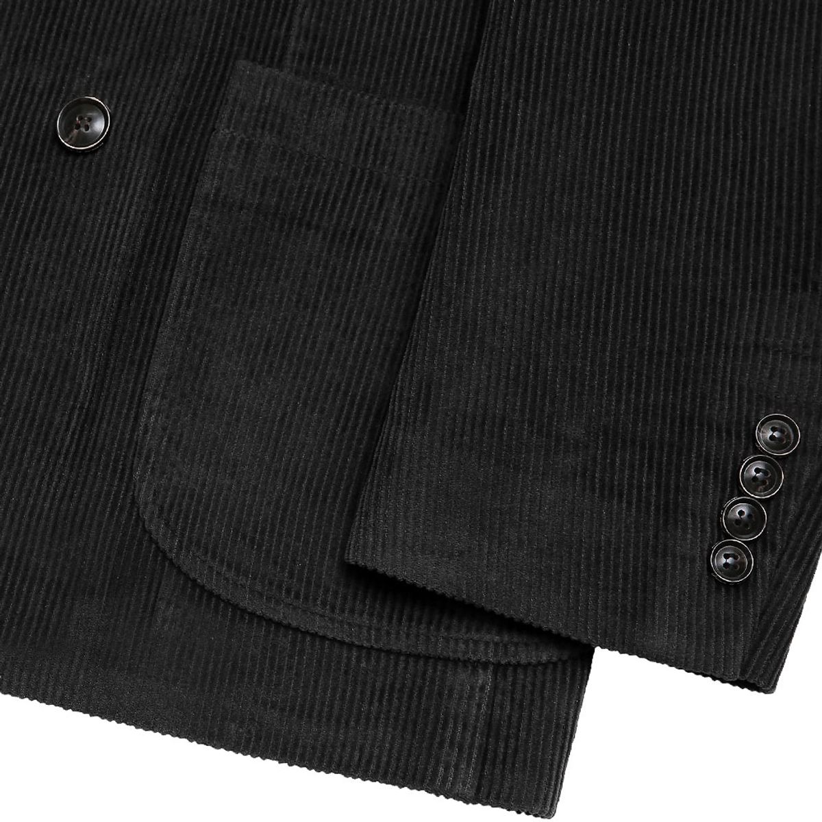 솔티(SORTIE) 6B Corduroy Washed Double Jacket (Black)