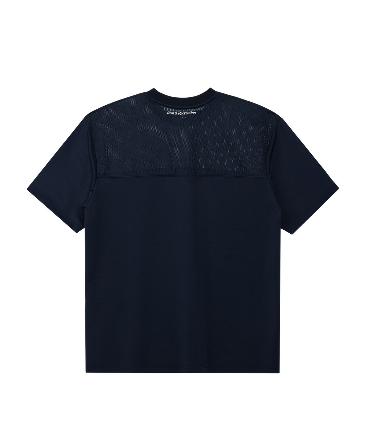 레스트앤레크레이션(REST&RECREATION) MESH CREWNECK T-SHIRT - NAVY