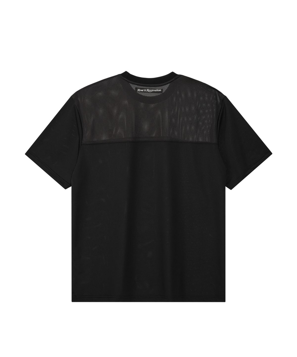 레스트앤레크레이션(REST&RECREATION) MESH CREWNECK T-SHIRT - BLACK