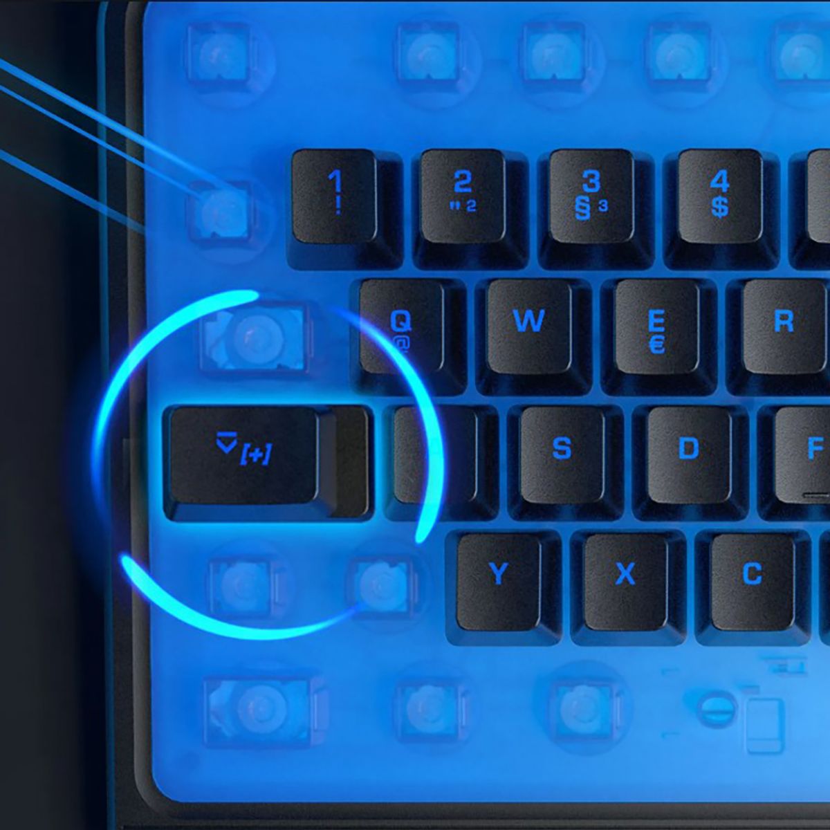로캣(ROCCAT) 마그마 Magma 저소음 멤브레인 RGB 게이밍 키보드 (영문 자판)