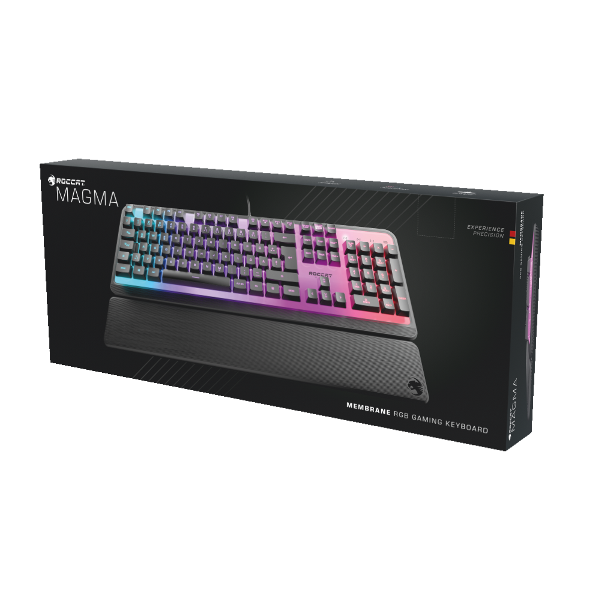 로캣(ROCCAT) 마그마 Magma 저소음 멤브레인 RGB 게이밍 키보드 (영문 자판)