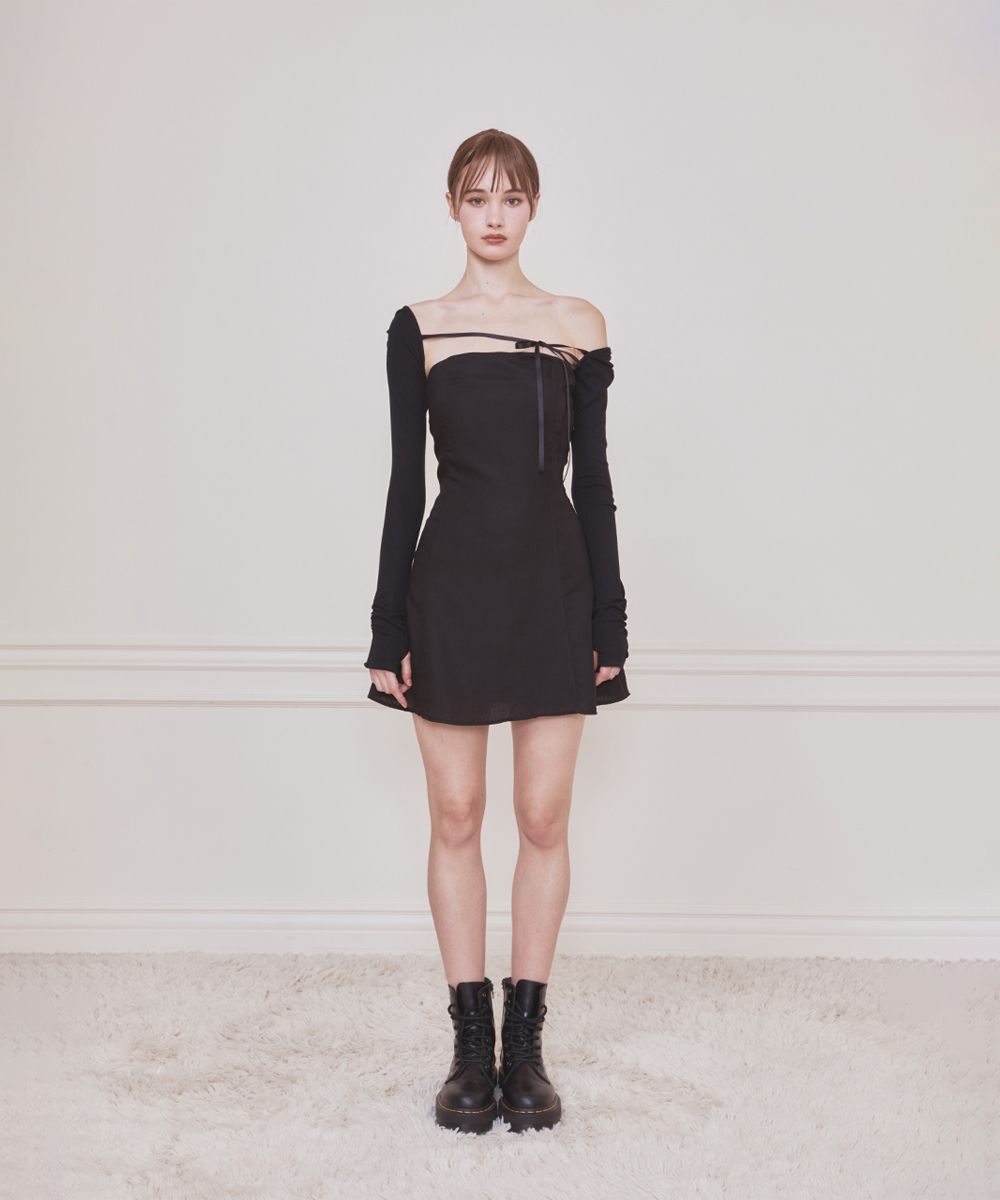MUSINSA | NOT YOUR ROSE Fay Bolero Dress (Black)