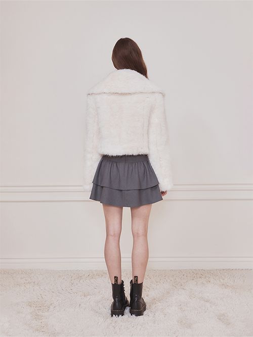 【Not your rose】関税/送料込み Bebe sailor fur jacket MUSINSA | NOT YOUR ROSE Bebe Sailor Fur Jacket (Ivory)