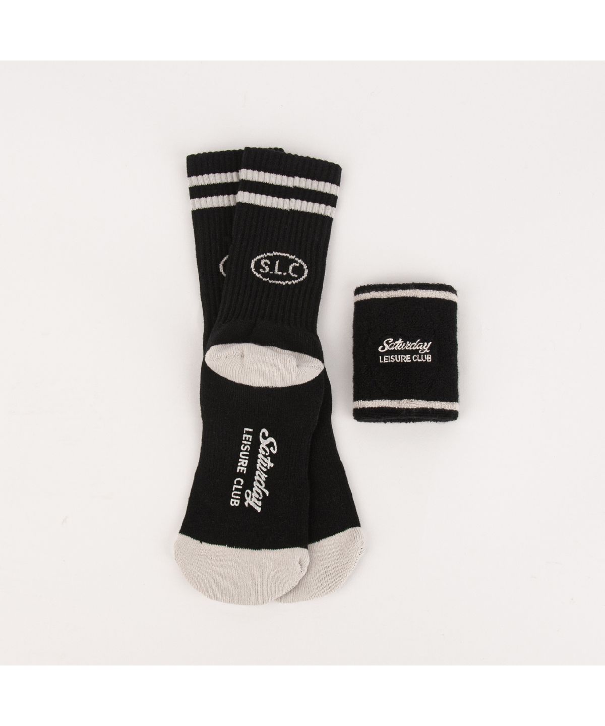 세러데이 레저 클럽(SATURDAY LEISURE CLUB) Leisure Wristband - Black & Ivory