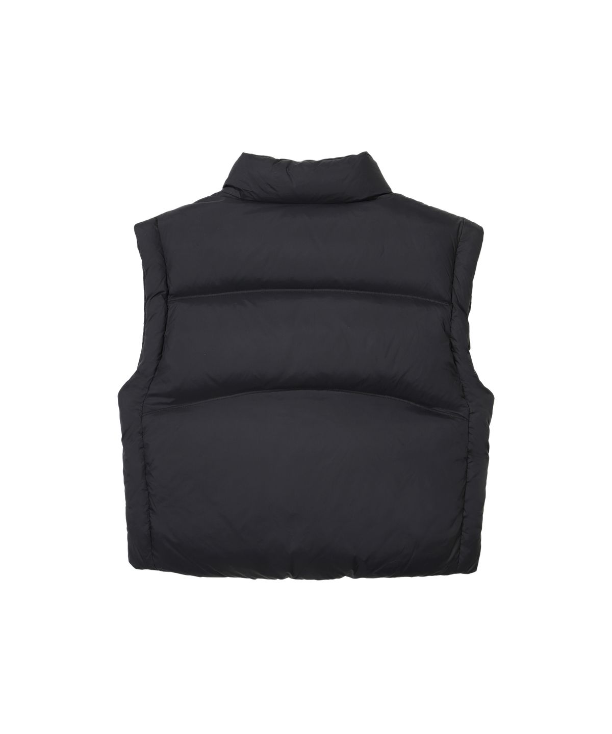 슈퍼드라이(SUPERDRY) W 글로시 크롭 다운 베스트 블랙