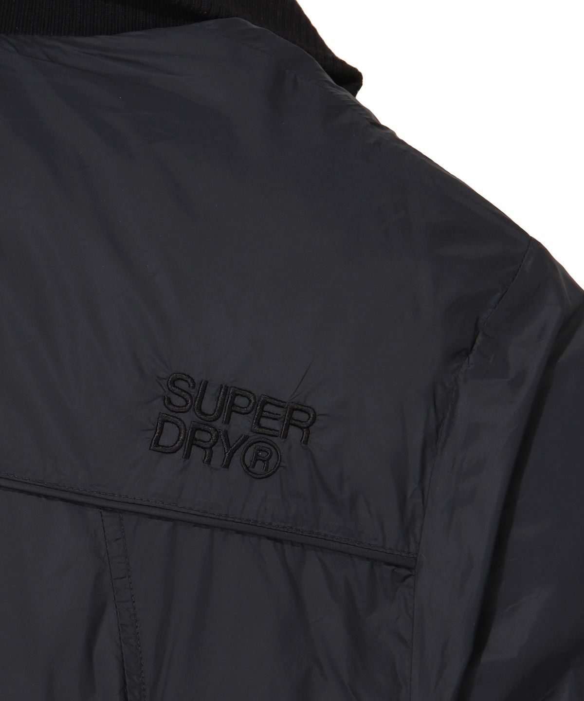 슈퍼드라이(SUPERDRY) W 카라 덕다운 숏패딩 블랙