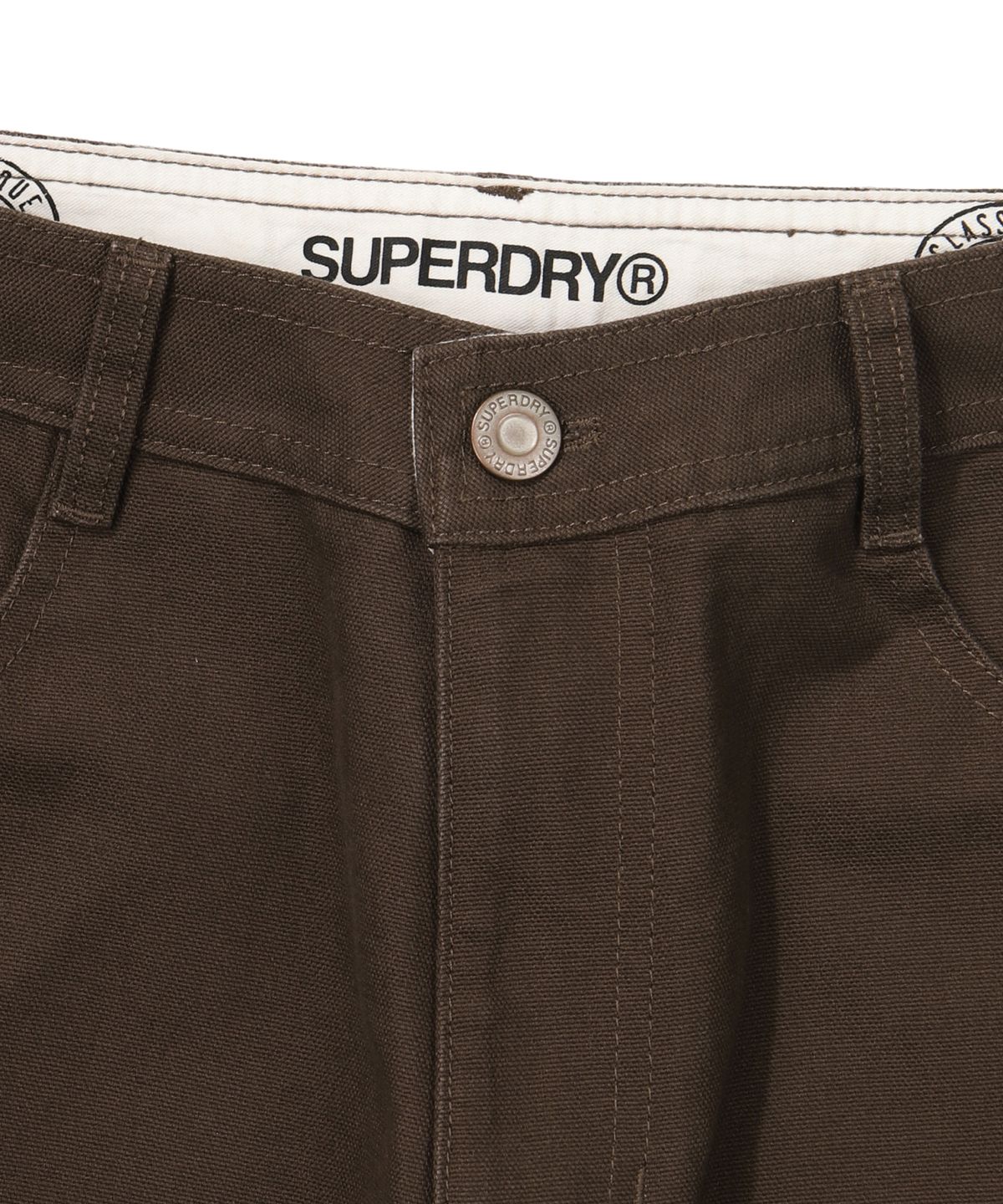 슈퍼드라이(SUPERDRY) W 카펜터 코튼 팬츠 브라운