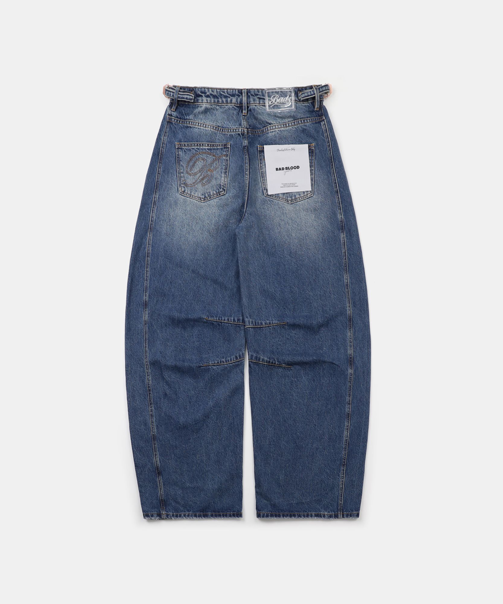 ◆BADBLOOD◆ Charlie Barrel Jeans Light Blue MUSINSA | BADBLOOD Charlie Barrel jeans - Light Blue