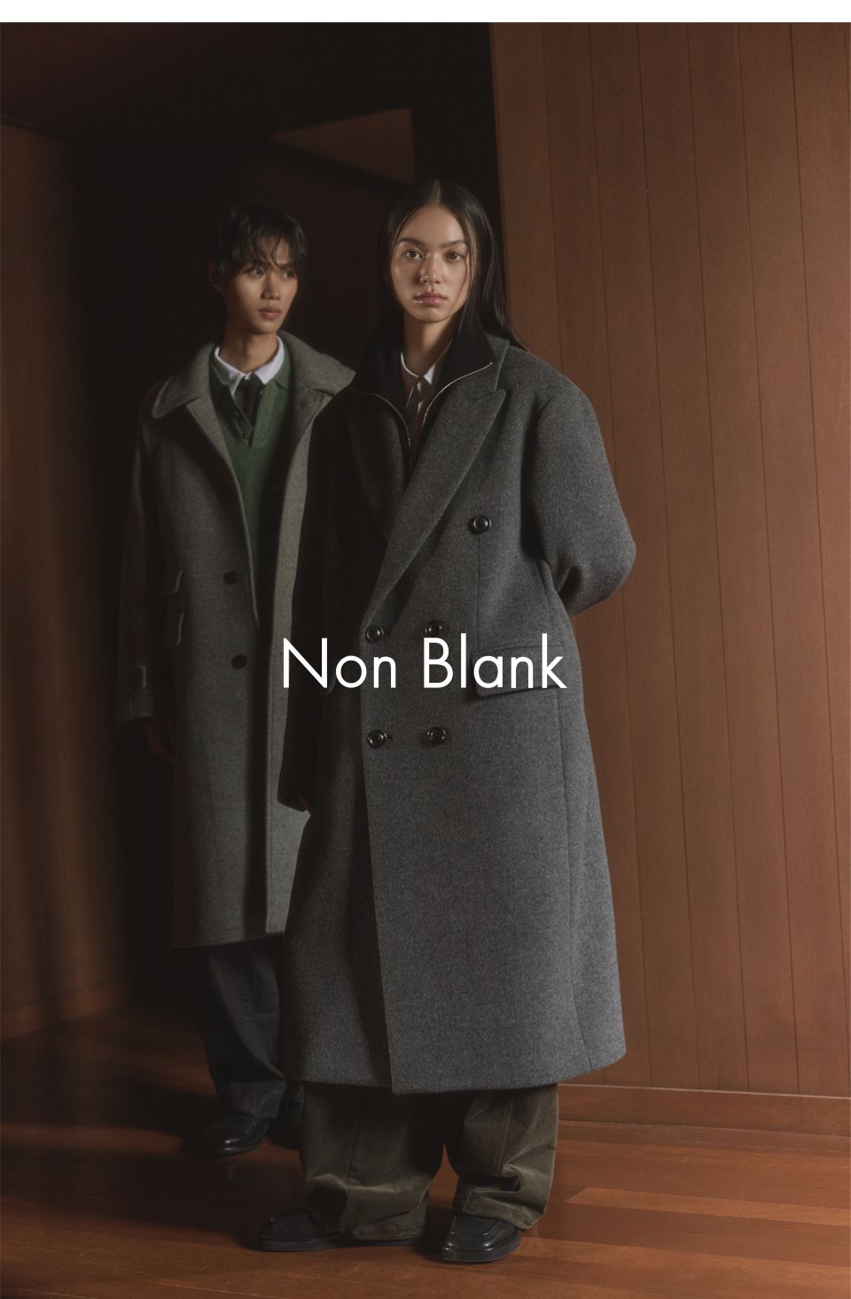 MUSINSA公式 | NONBLANK ダブルブレストコート_ブラック