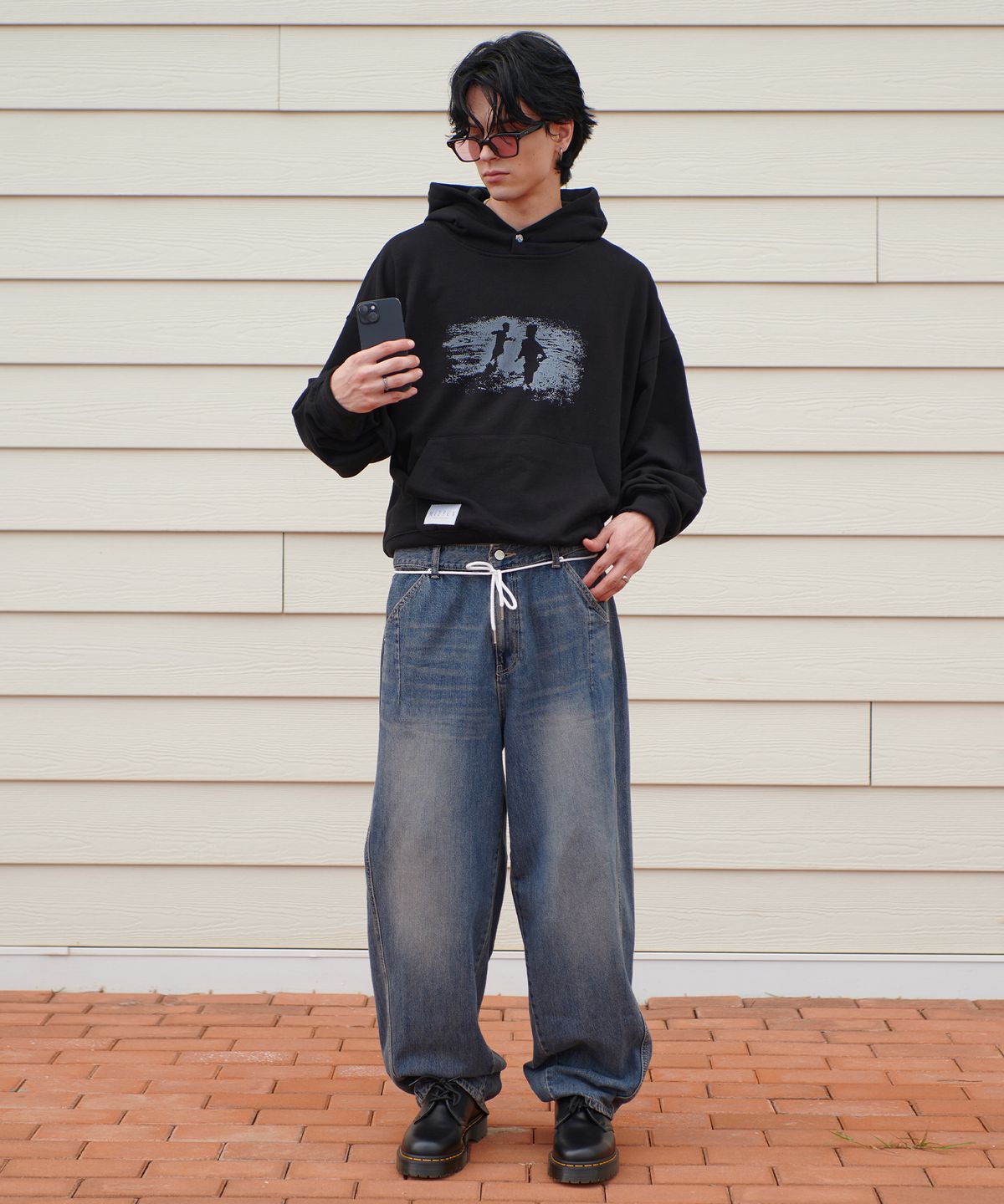 미드선(MIDSUN) Oceans Hoodie-Black