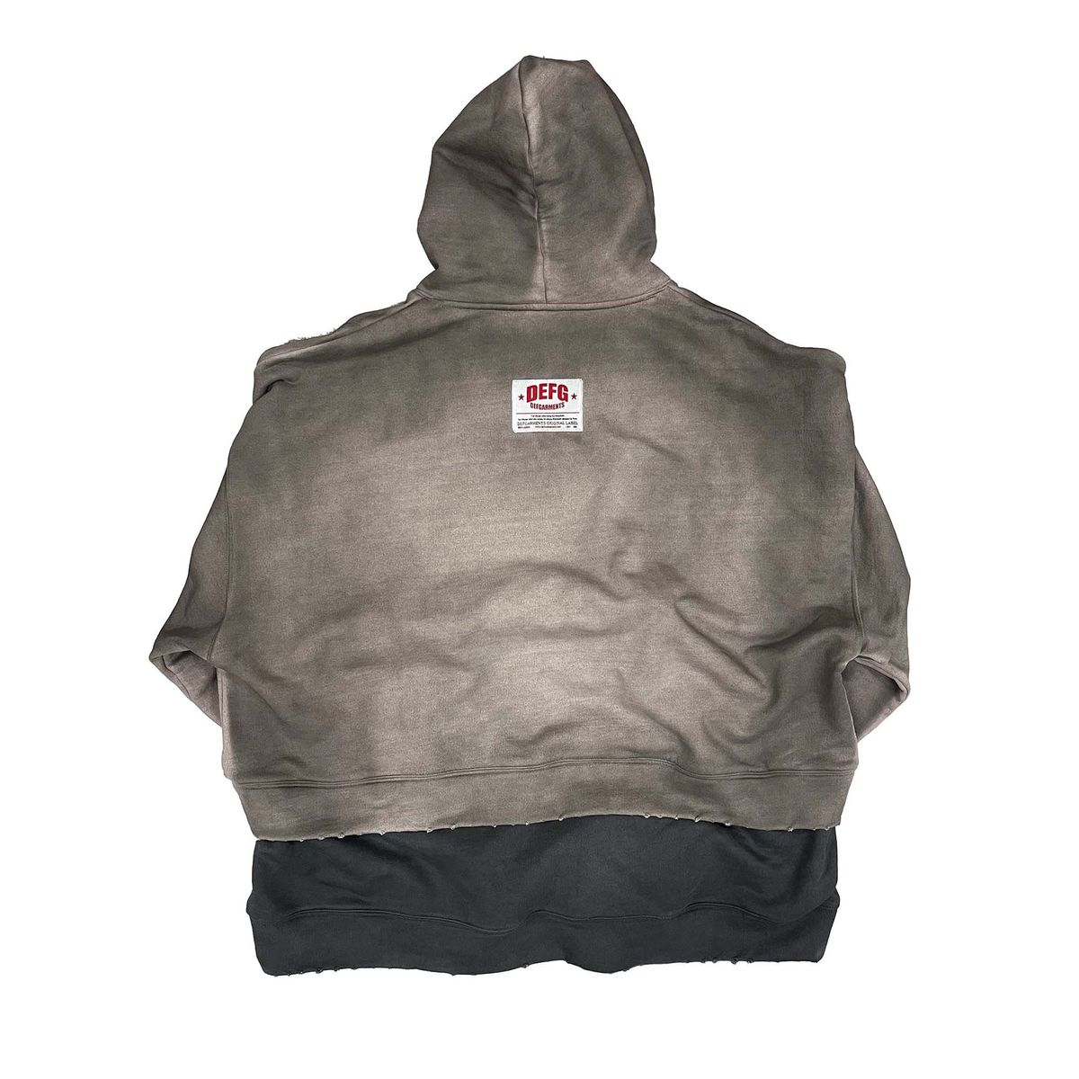 데프가먼츠(DEFGARMENTS) 레이어드 데프 프린팅 후드[브라운]
