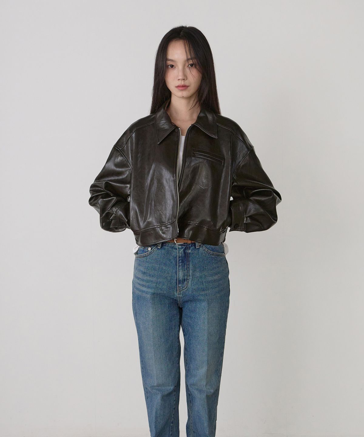 더마고(THEMARGOT) MARGOT VEGAN LEATHER JK (BROWN)