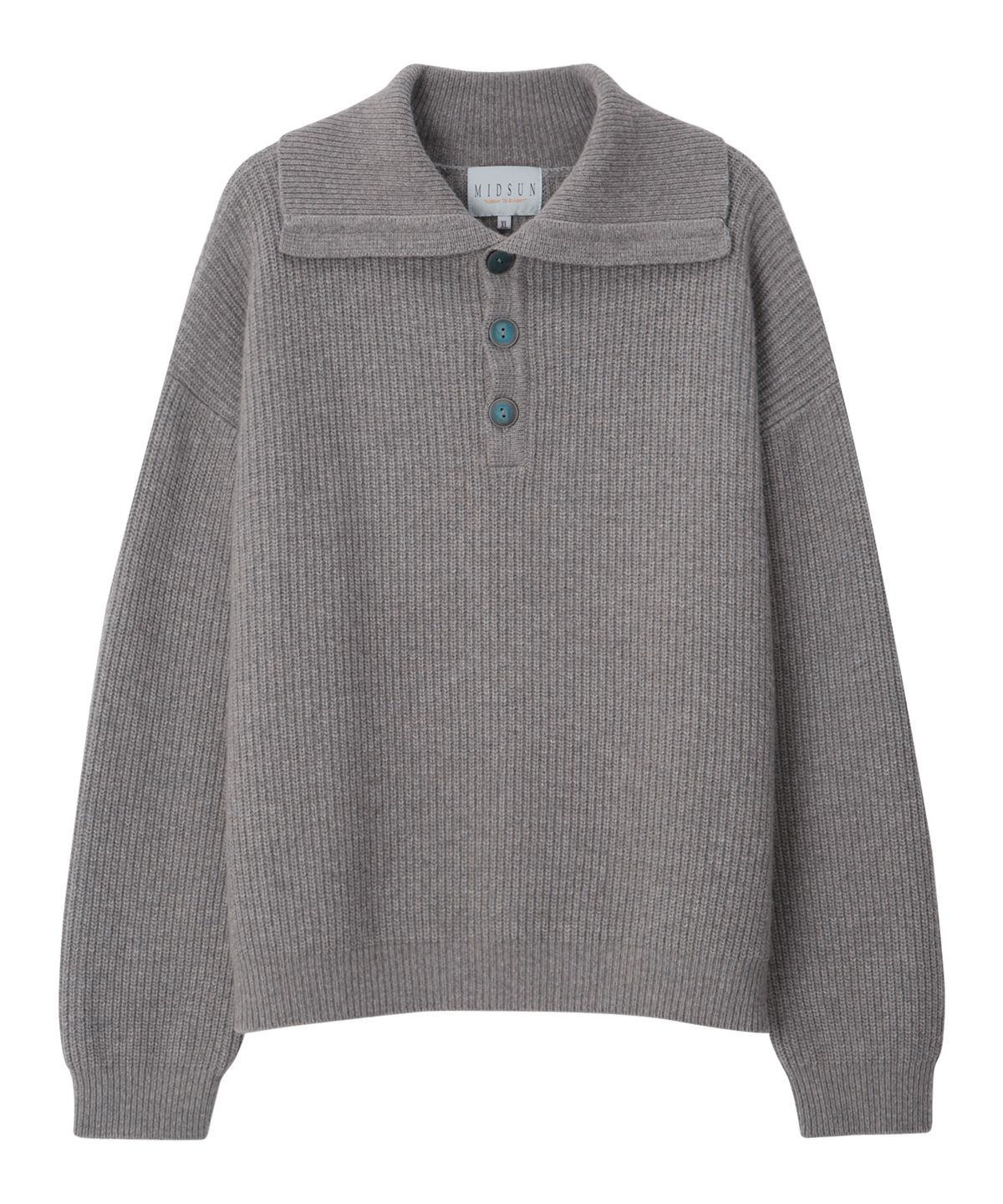 미드선(MIDSUN) Wool High Neck Knit-Grey