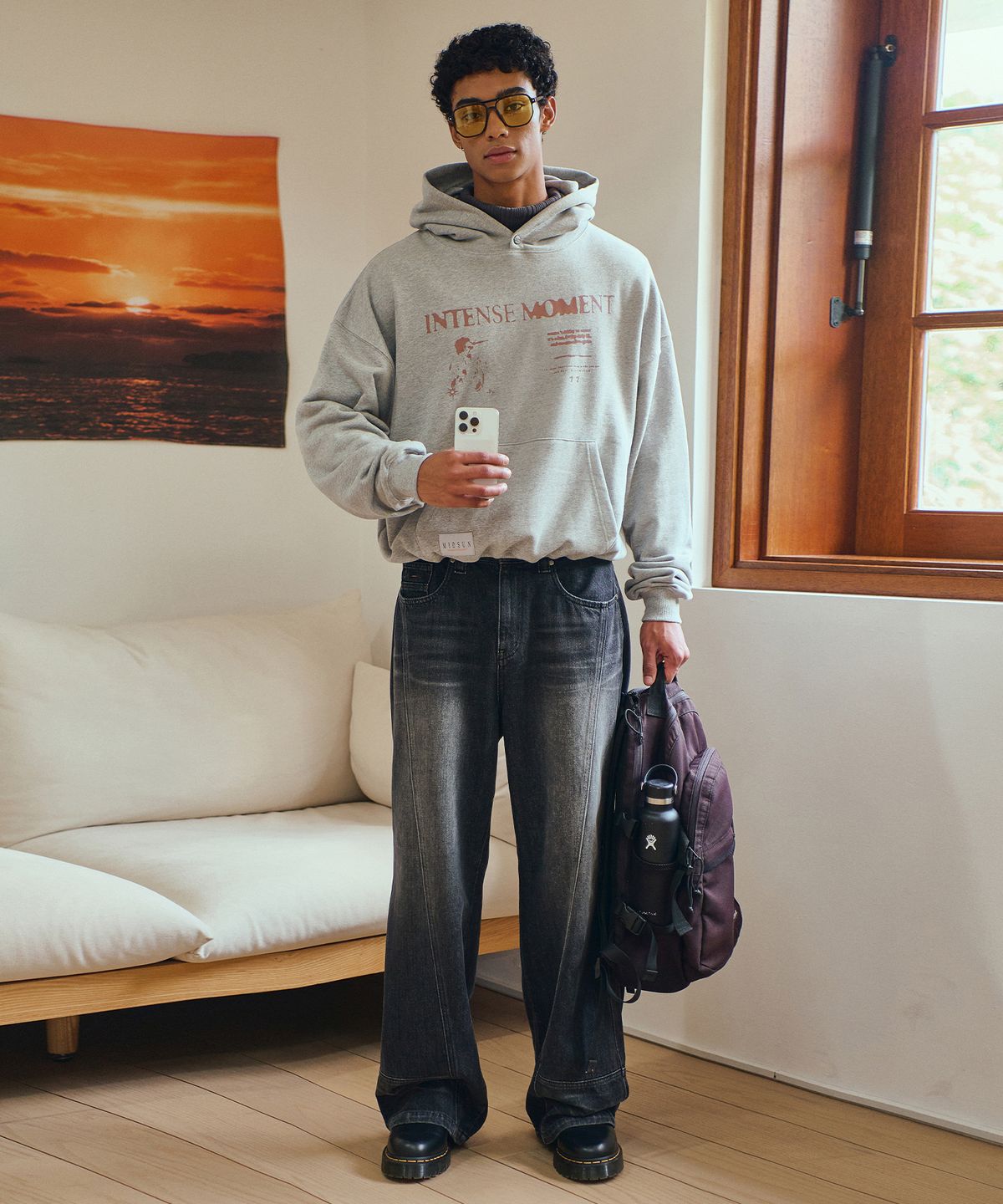 미드선(MIDSUN) Intense Hoodie-Grey