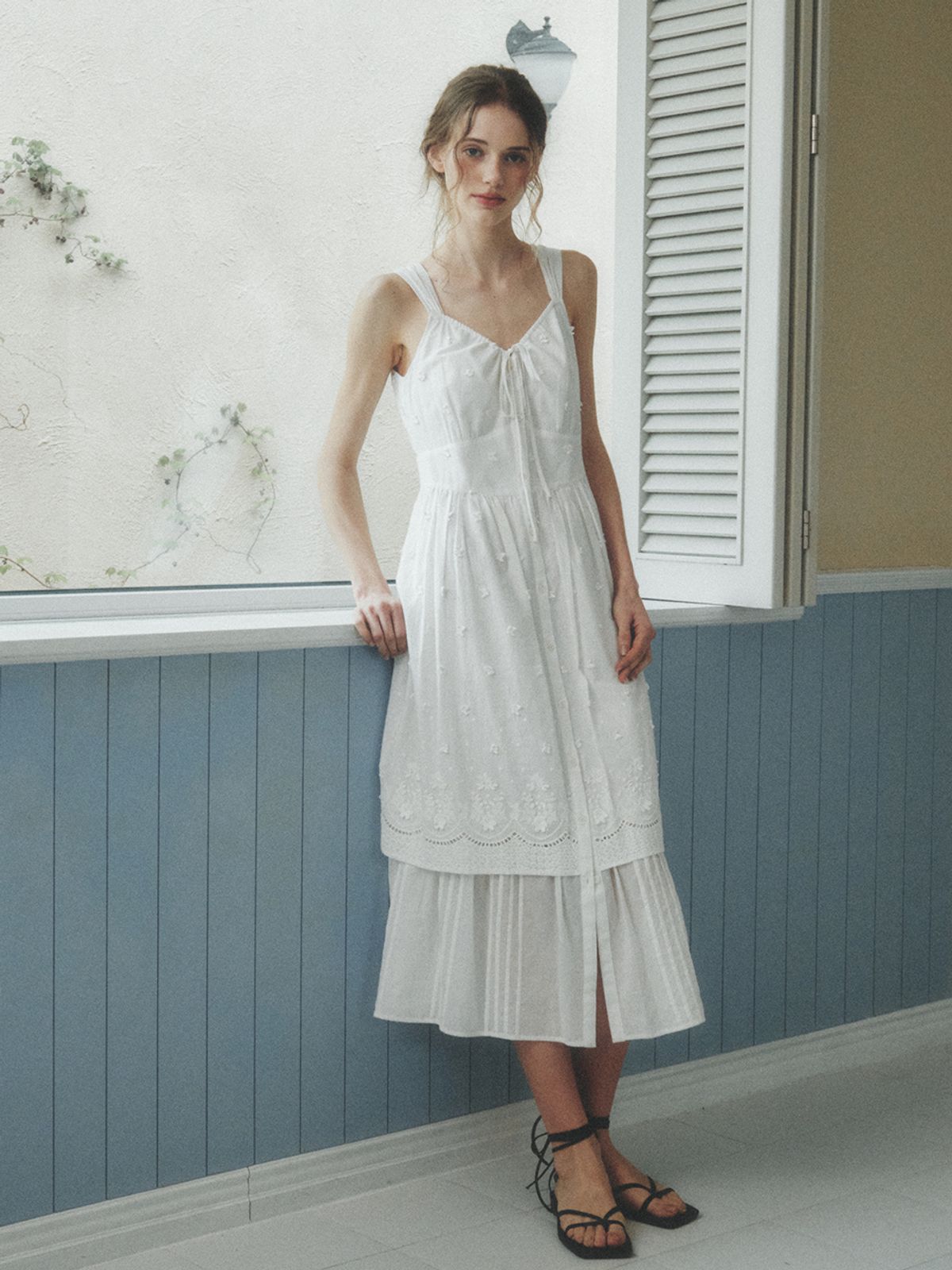르니나(LENINA) VIENNE laced sleeveless dress