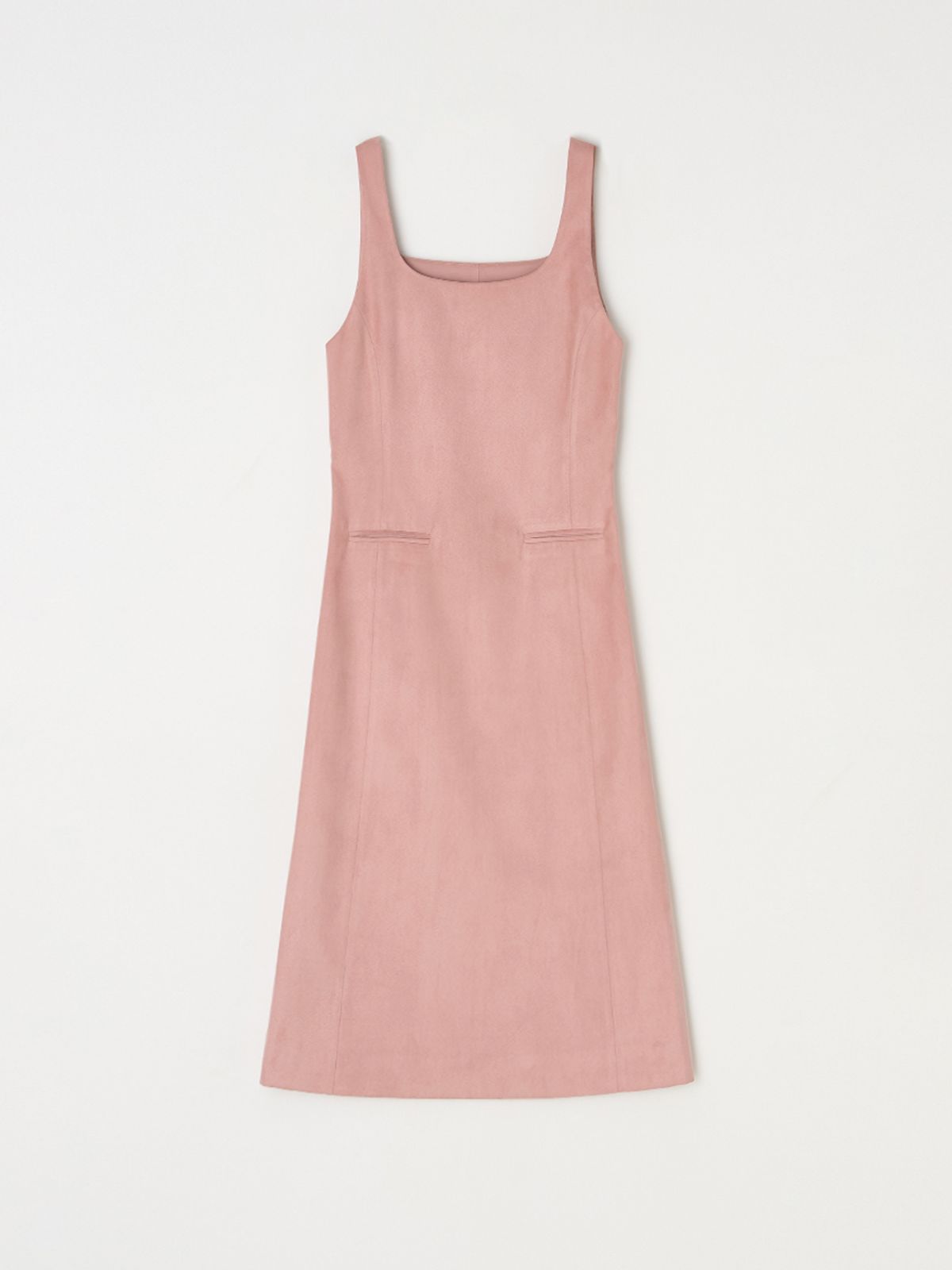 비뮤즈맨션(BEMUSE MANSION) Suede sleeveless dress - Coral pink