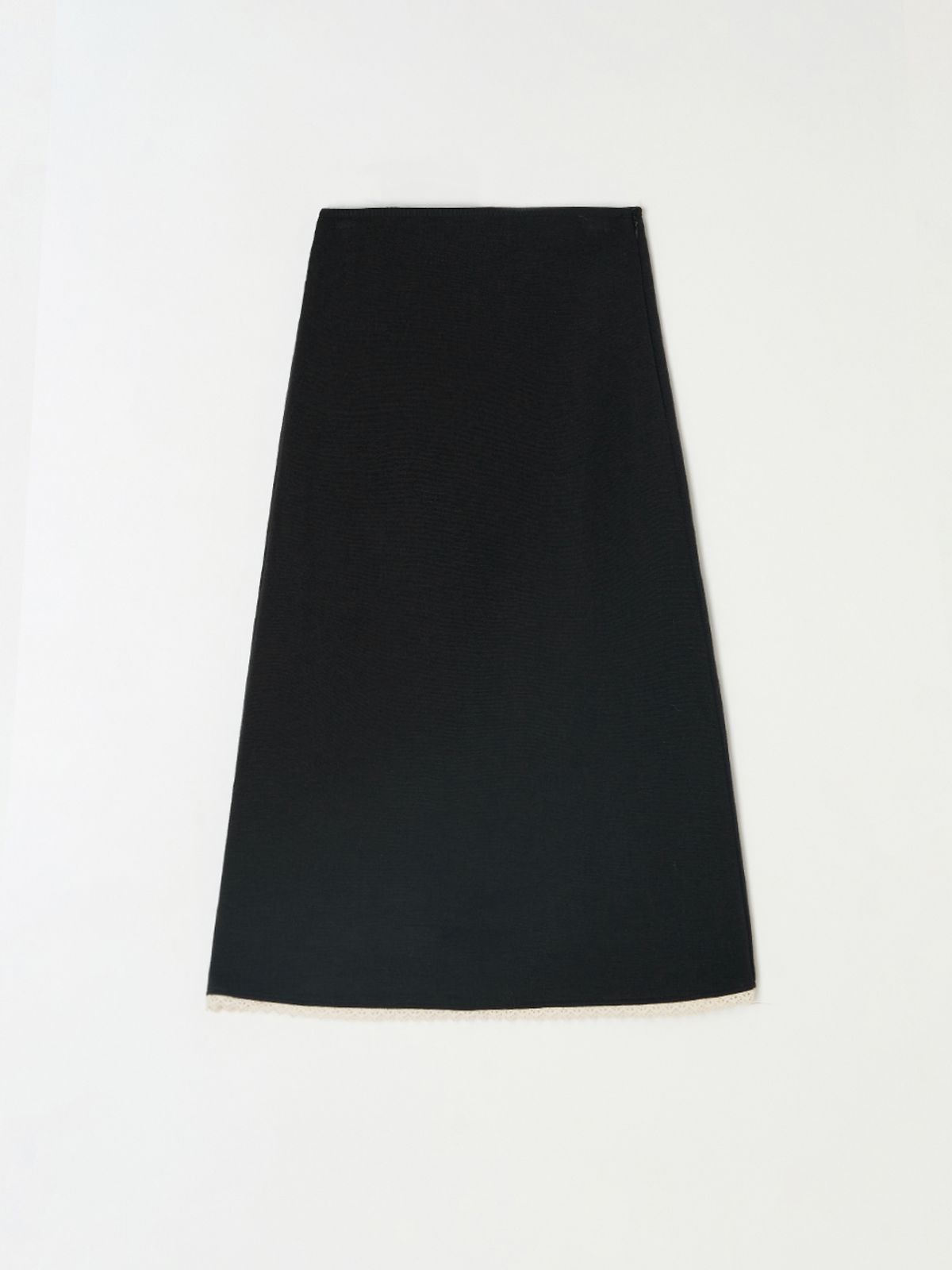 비뮤즈맨션(BEMUSE MANSION) Lace detail A line skirt - Black