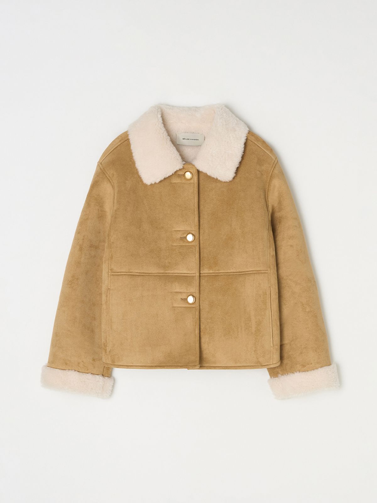 비뮤즈맨션(BEMUSE MANSION) Gold button mustang jacket - Beige