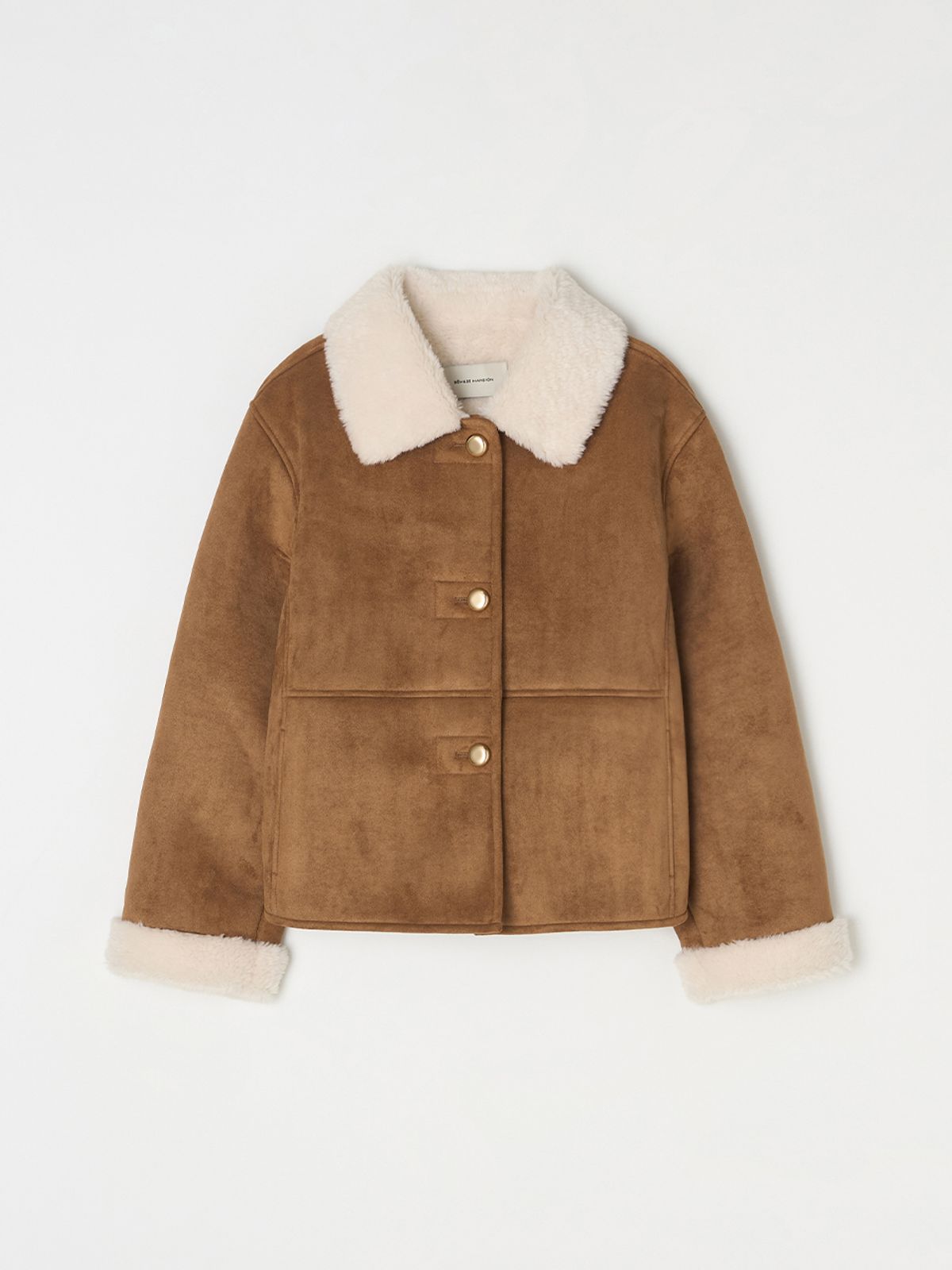 비뮤즈맨션(BEMUSE MANSION) Gold button mustang jacket - Brown