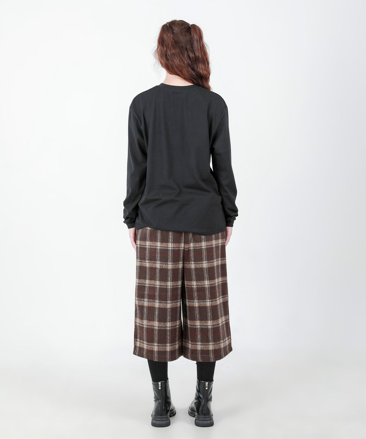카타르시스(KATHARSIS) 벨트 버뮤다 팬츠 브라운체크 ONE SIZE