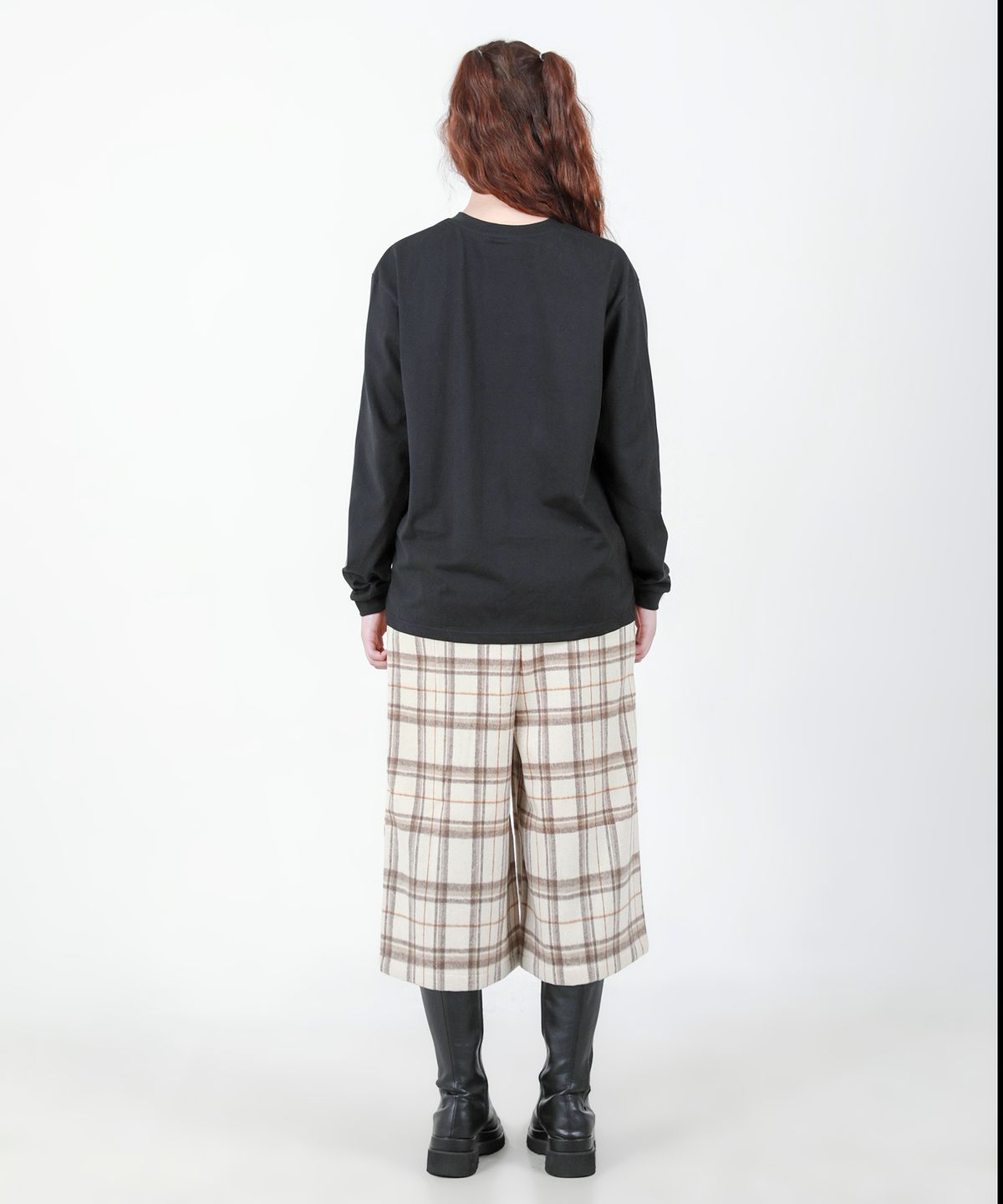 카타르시스(KATHARSIS) 벨트 버뮤다 팬츠 아이보리 체크 ONE SIZE