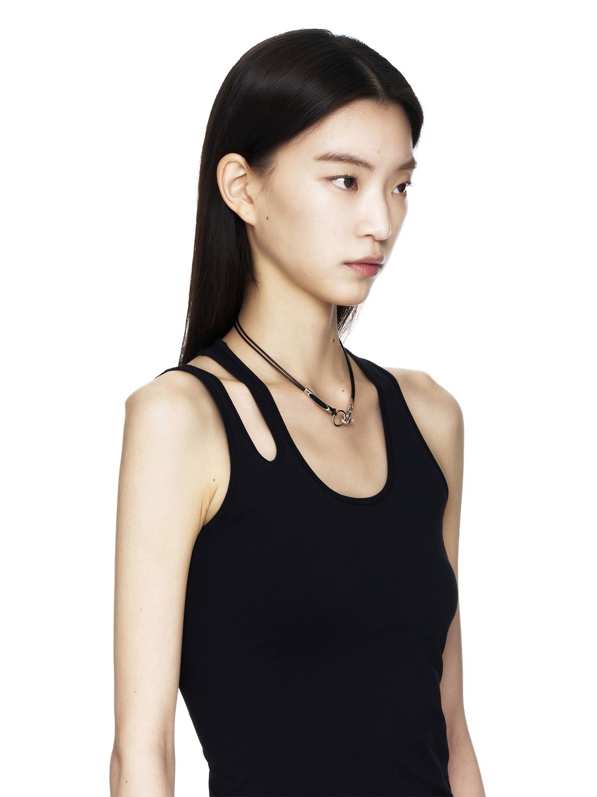 세이지가(SAGEGA) Tiny 3way Leather Necklace (Black)